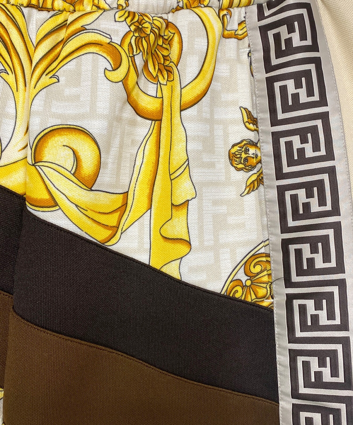 FENDI (フェンディ) VERSACE (ヴェルサーチ) トラックパンツ ベージュ サイズ:SIZE S