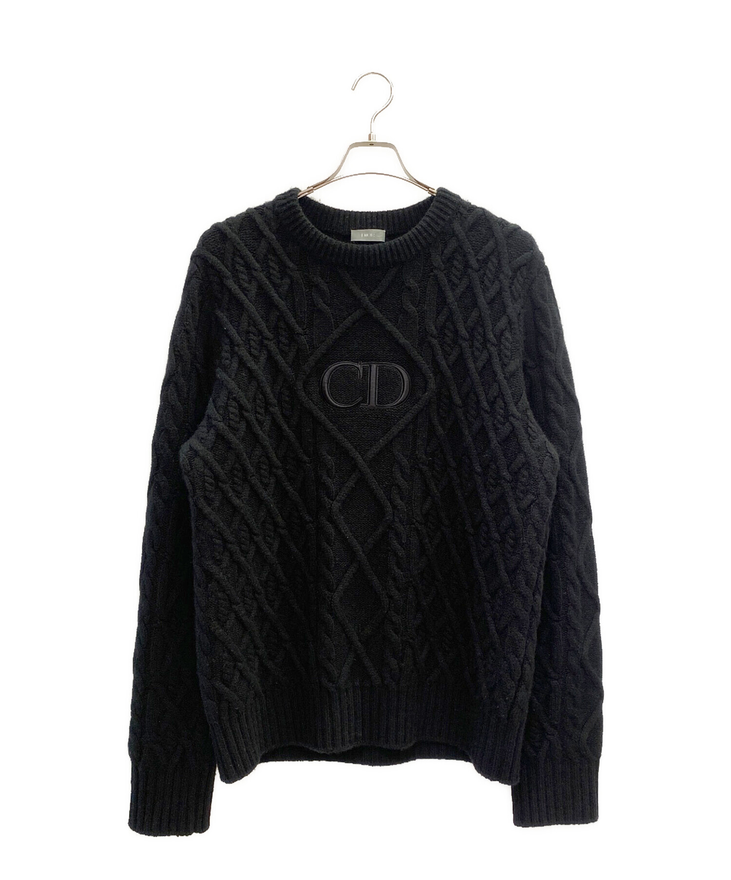 Christian Dior (クリスチャン ディオール) カシミヤニットセーター ブラック サイズ:Ｍ
