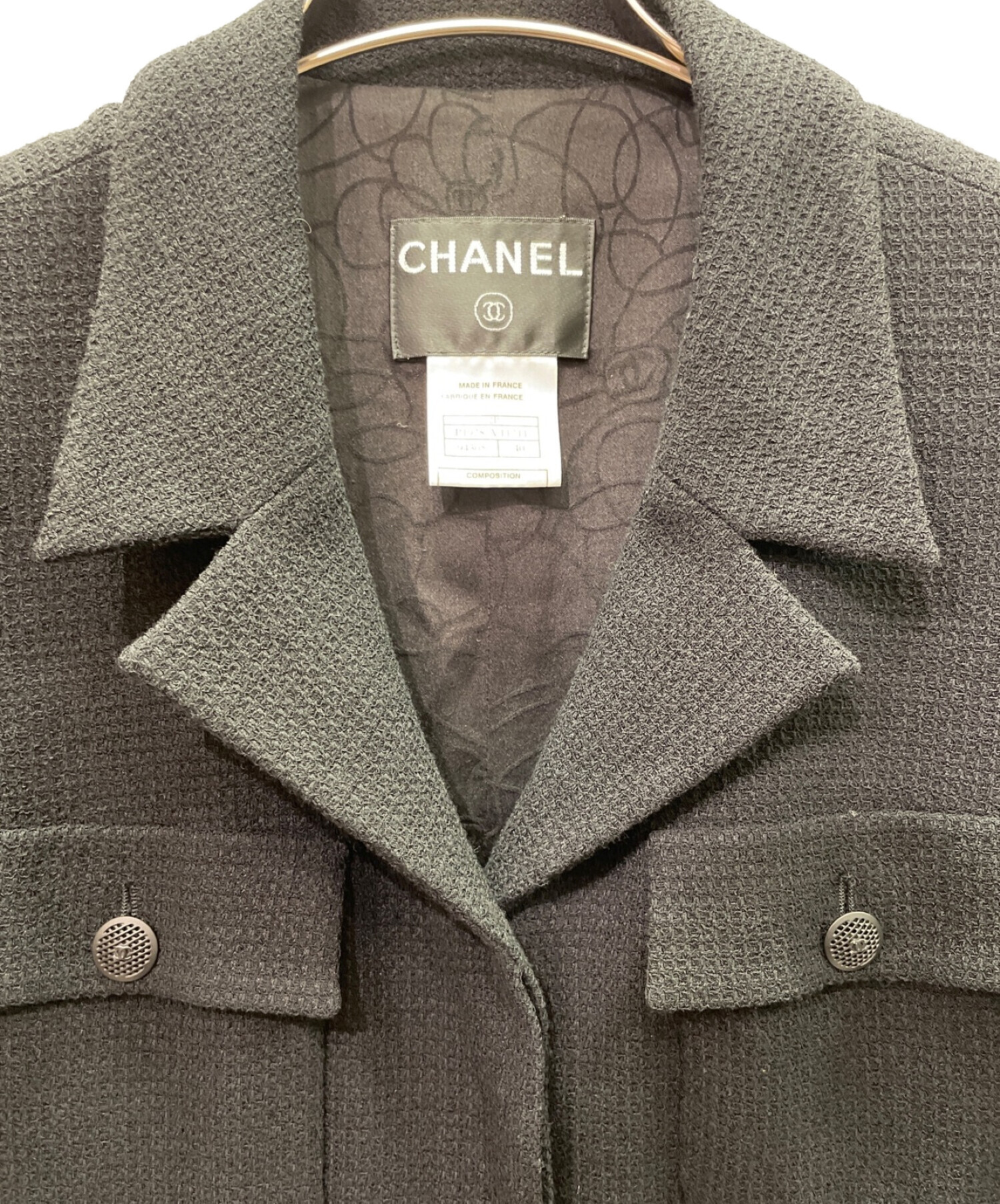 CHANEL (シャネル) CCマークジャケット ブラック サイズ:40