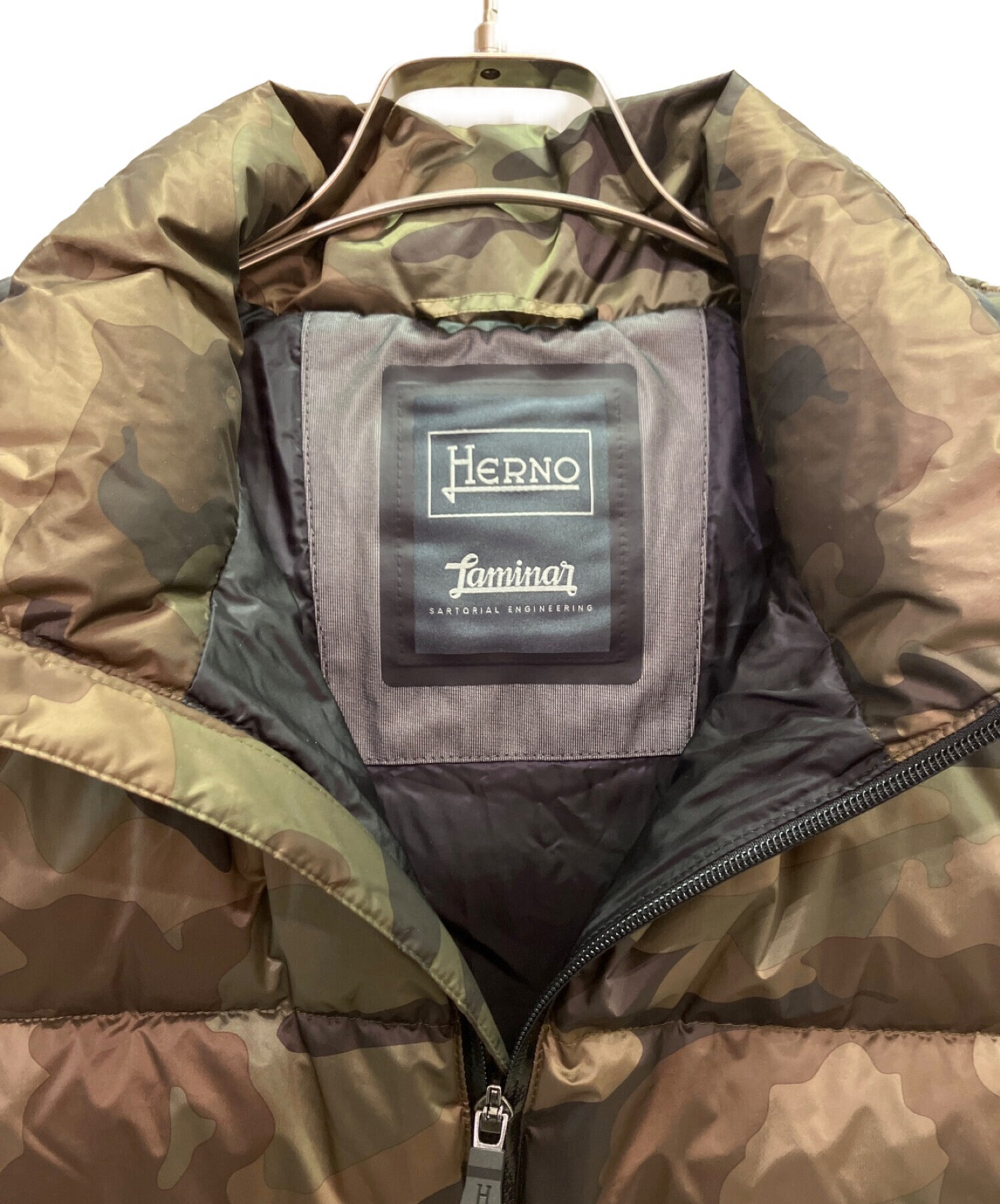 中古・古着通販】HERNO (ヘルノ) ダウンベスト カーキ×ブラウン サイズ