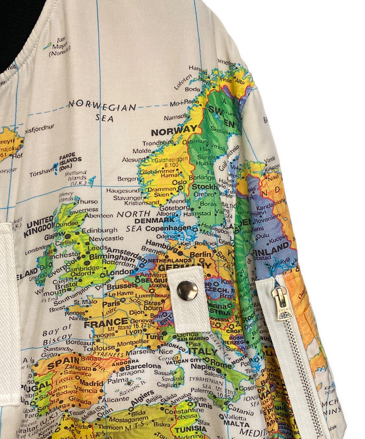 sacai World Map Blouson BLACK 2ブルゾン - ブルゾン