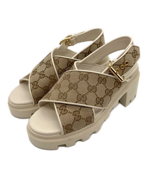 中古・古着通販】GUCCI (グッチ) ラグソールサンダル ベージュ サイズ 