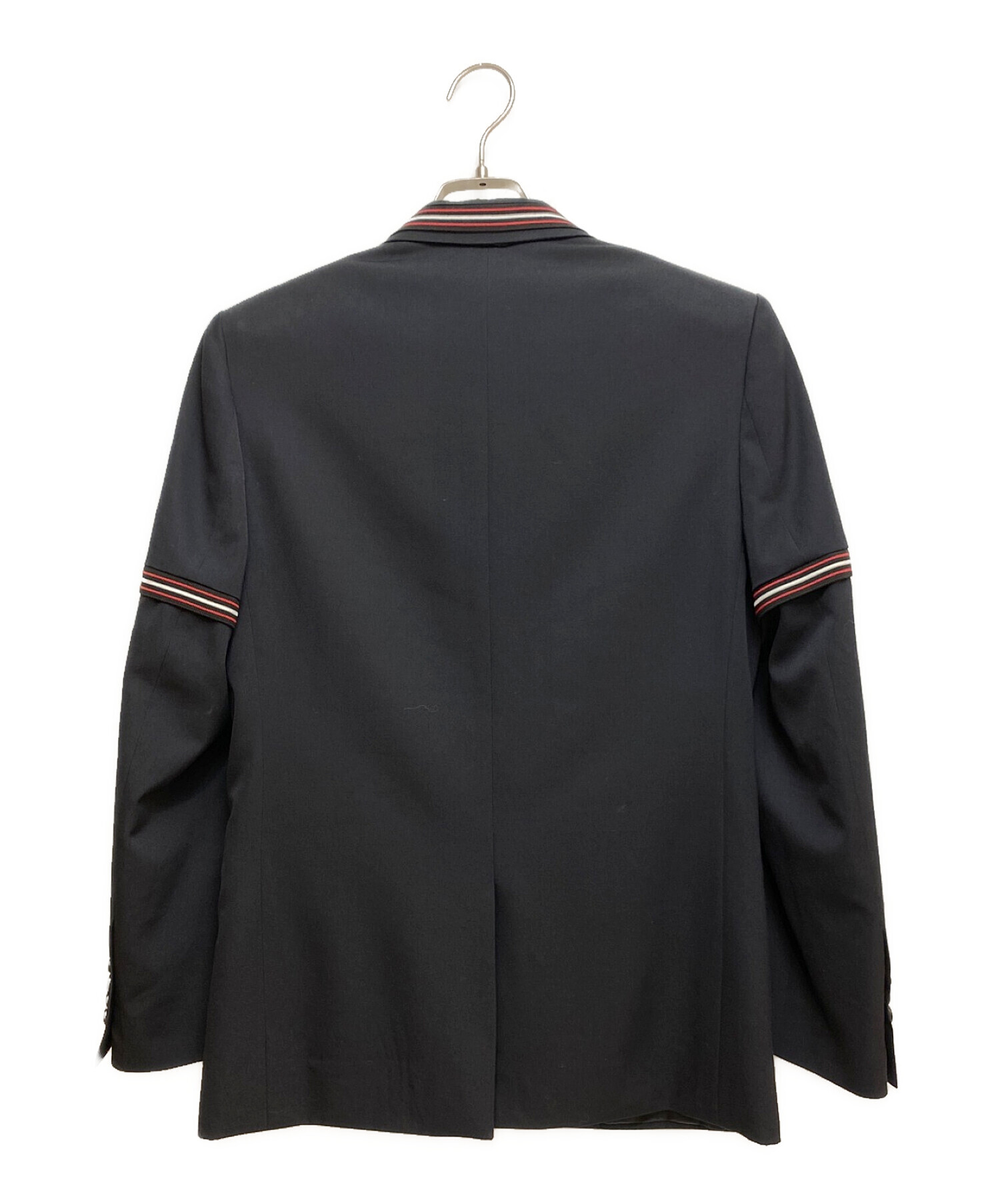 DIOR HOMME (ディオール オム) アームラインノッチドラペルテーラードジャケット/Arm Stripe SingleBreasted  Jacket(アームストライプシングルブレステッドジャケット） ブラック サイズ:42