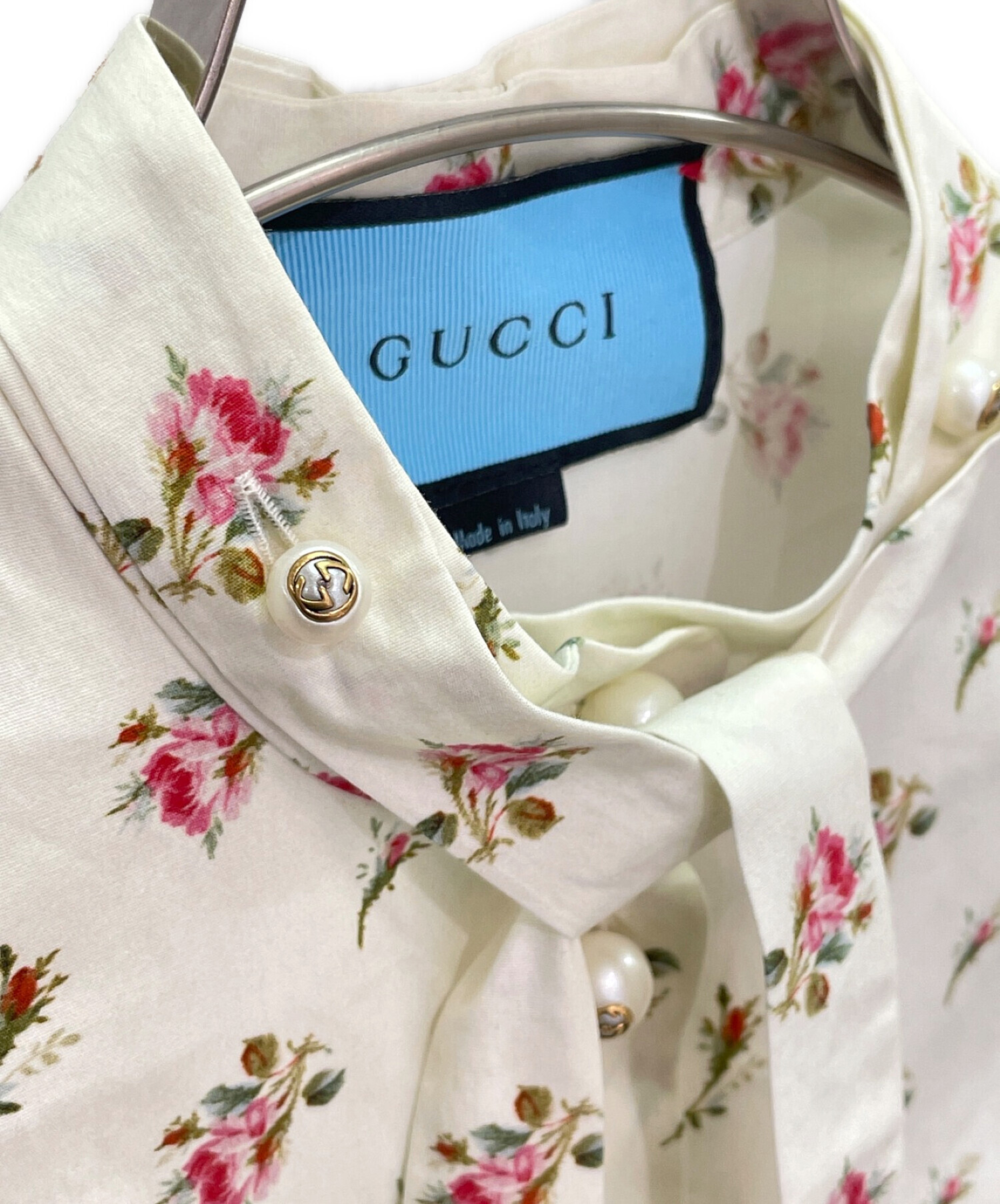 GUCCI (グッチ) 小花柄 ワンピース アイボリー サイズ:36