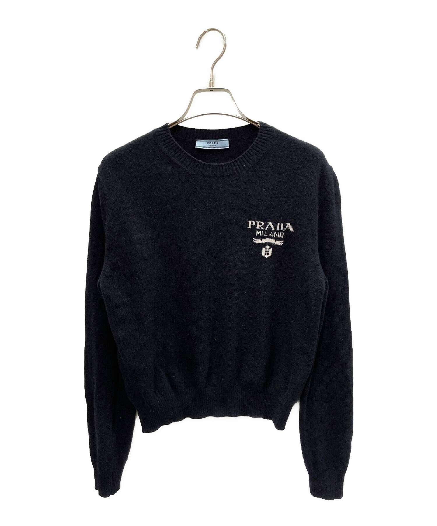 PRADA (プラダ) カシミアxウール セーター ネイビー サイズ:36
