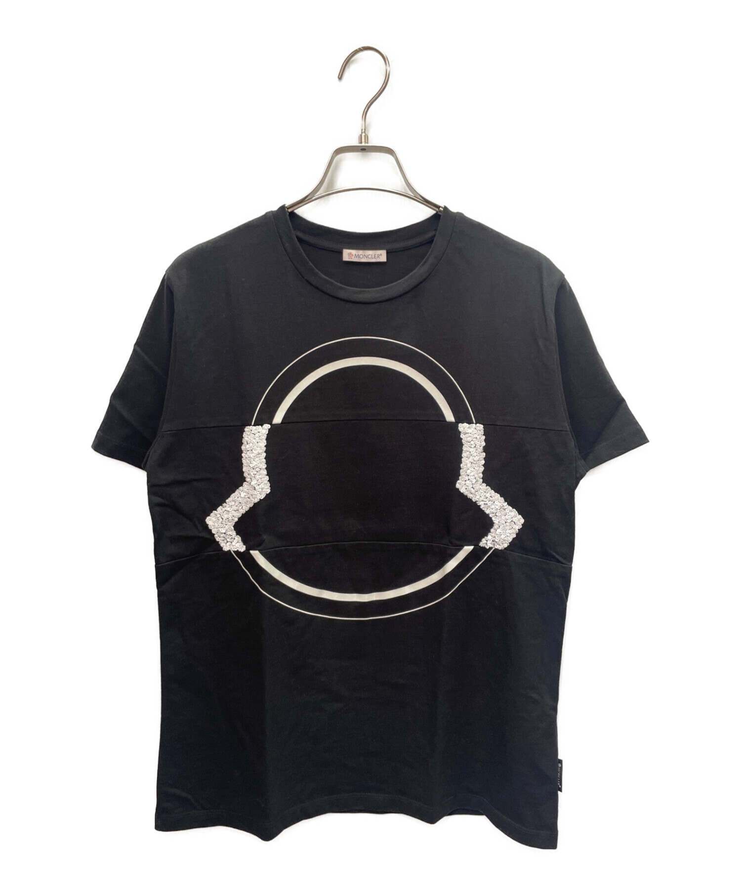 MONCLER (モンクレール) T-SHIRT GIROCOLLO 半袖Tシャツ ブラック サイズ:S