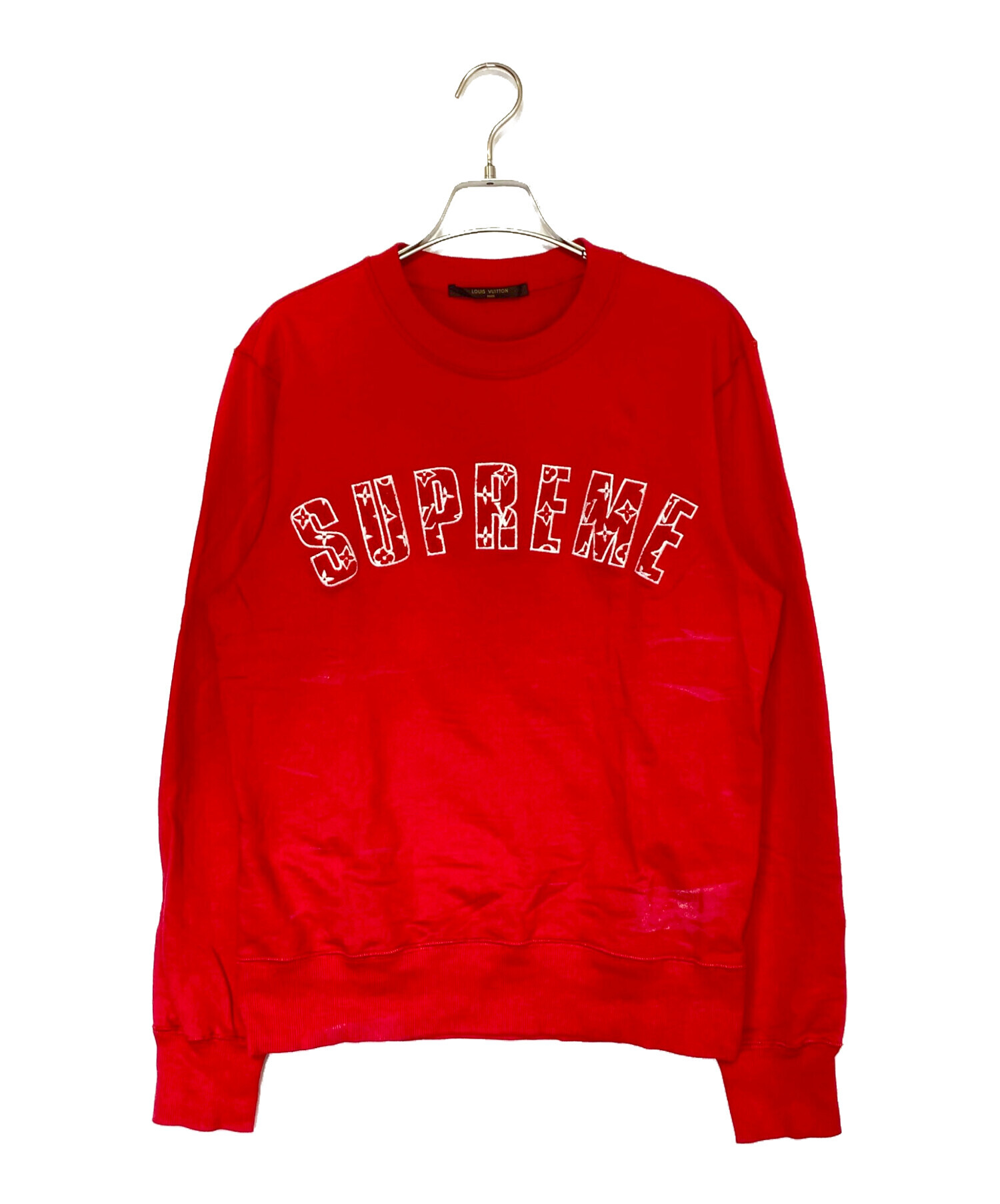 中古・古着通販】SUPREME (シュプリーム) LOUIS VUITTON (ルイ ヴィトン) Arc Logo Crewneck レッド  サイズ:XS｜ブランド・古着通販 トレファク公式【TREFAC FASHION】スマホサイト