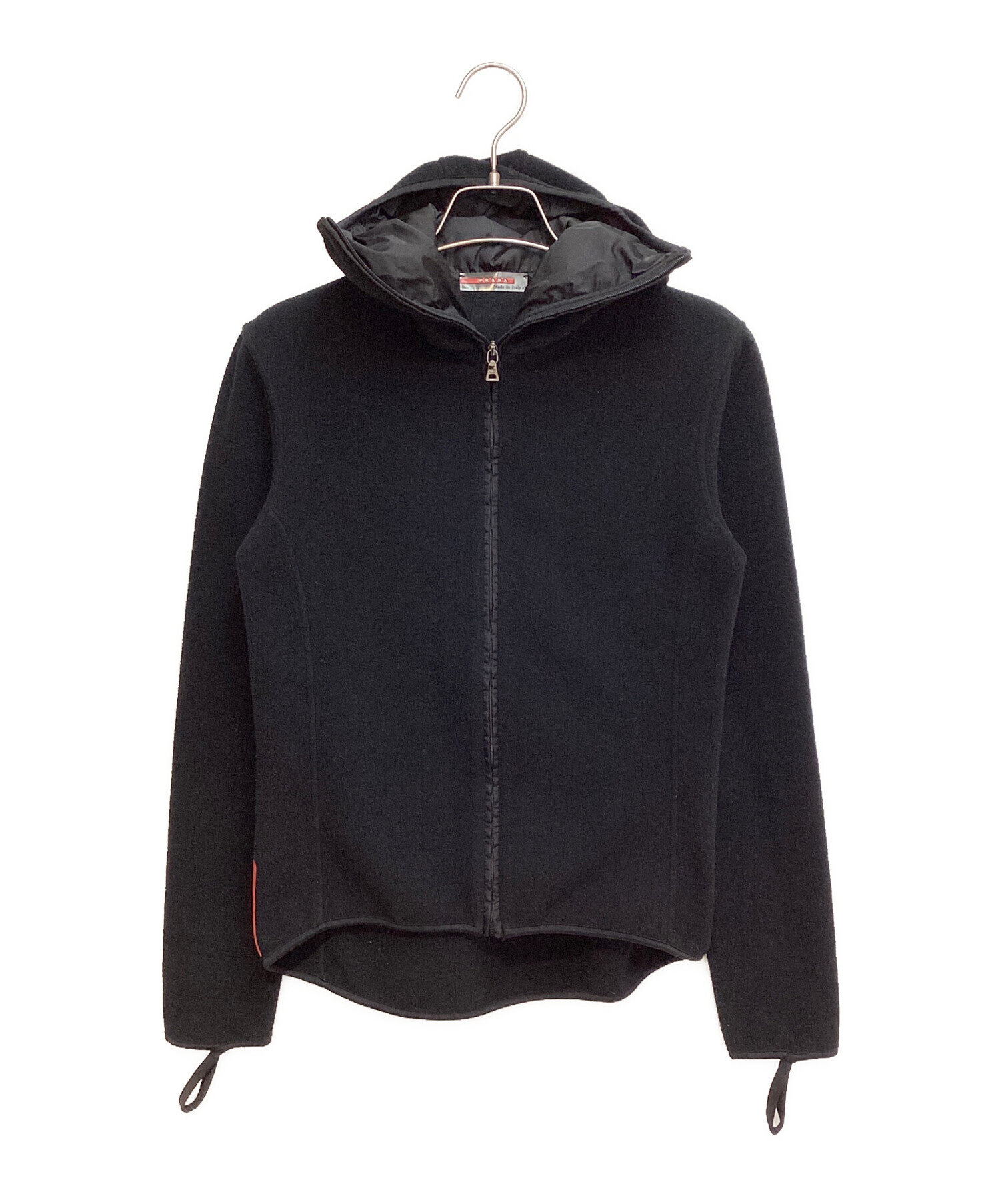 中古・古着通販】PRADA SPORTS (プラダスポーツ) Hooded Nylon Down Jacket（フーデッドナイロンダウンジャケット）  ブラック サイズ:38｜ブランド・古着通販 トレファク公式【TREFAC FASHION】スマホサイト