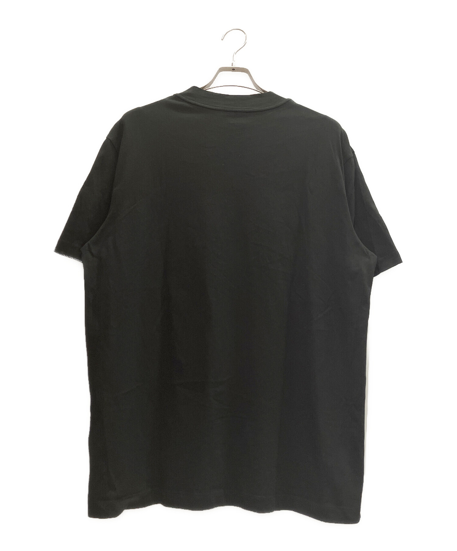 MONCLER (モンクレール) MAGLIA T-SHIRT ネックロゴ クルーネックカットソー ブラック サイズ:L