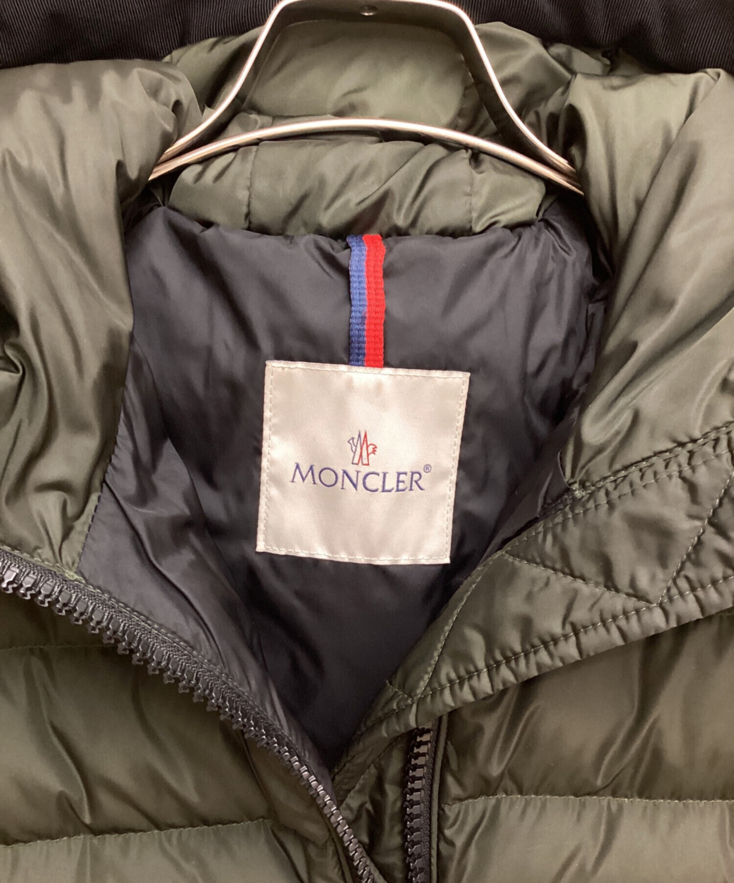 中古・古着通販】MONCLER (モンクレール) TALEV（タレブ）/ロングダウンジャケット カーキ×ブラック｜ブランド・古着通販  トレファク公式【TREFAC FASHION】スマホサイト