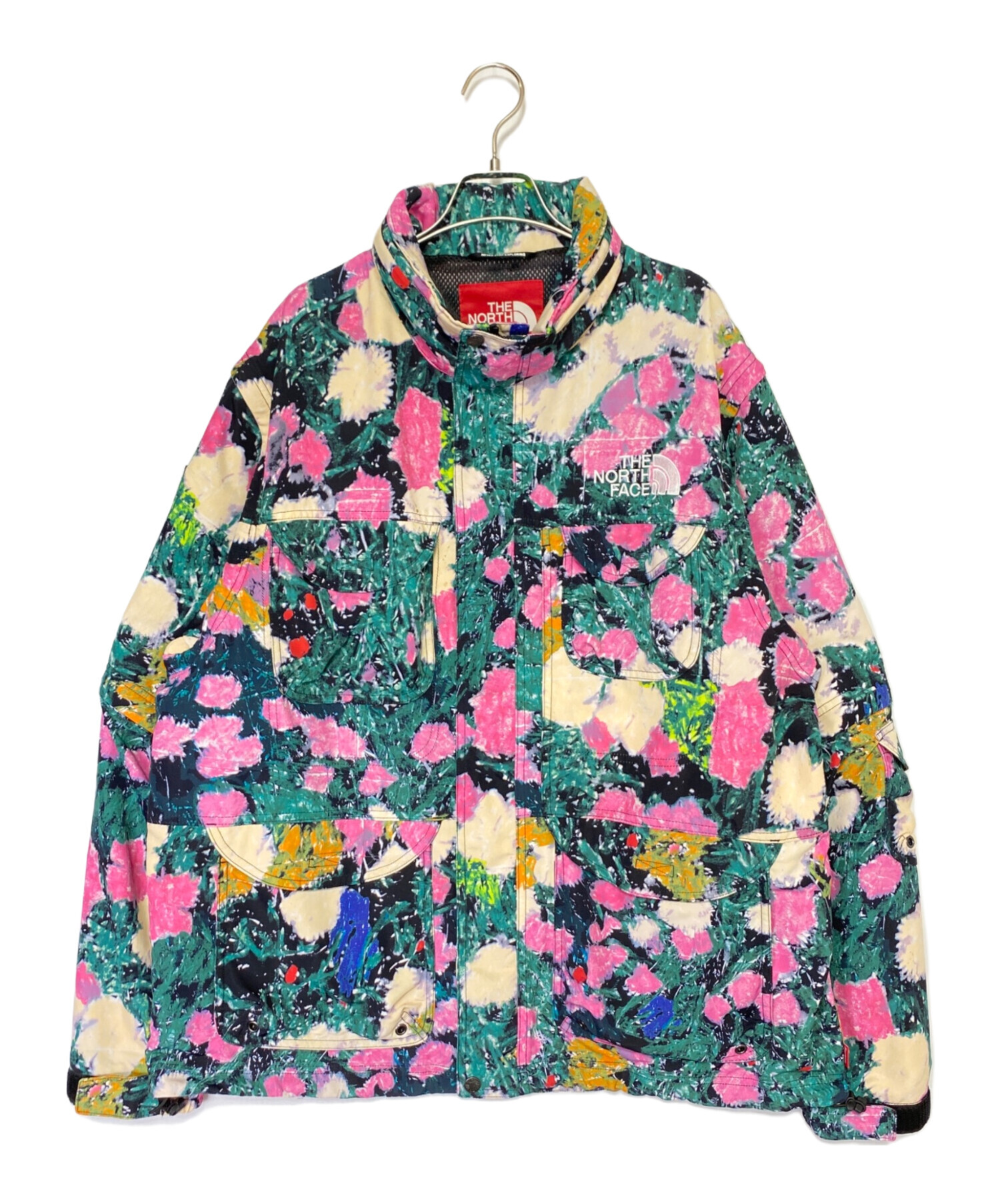 SUPREME (シュプリーム) THE NORTH FACE (ザ ノース フェイス) Trekking Convertible Jacket  Flowers グリーン×ピンク サイズ:XL