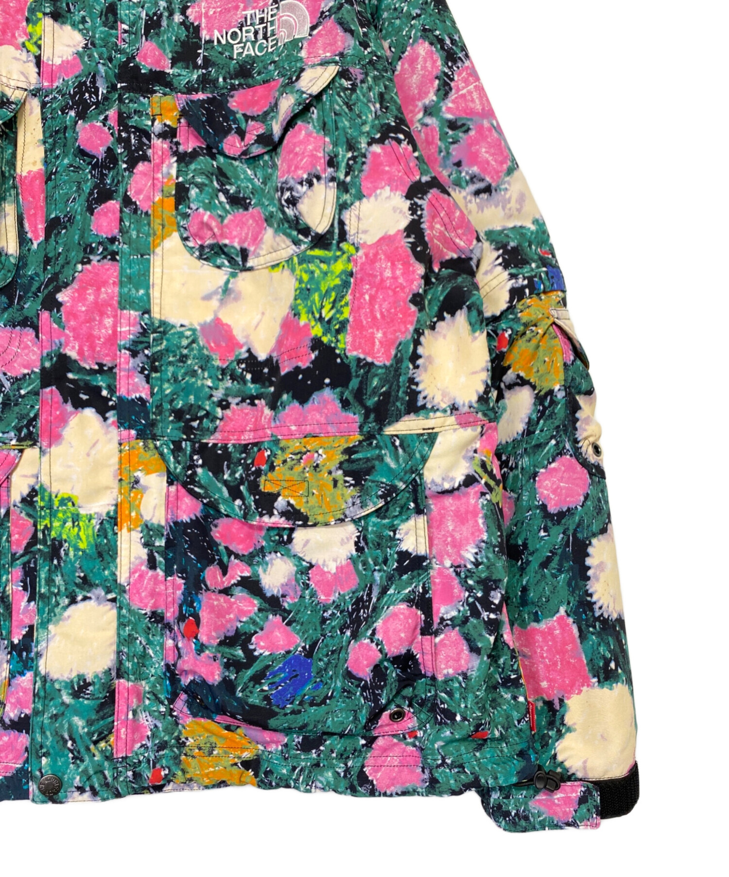 SUPREME (シュプリーム) THE NORTH FACE (ザ ノース フェイス) Trekking Convertible Jacket  Flowers グリーン×ピンク サイズ:XL