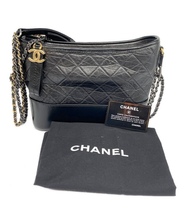 中古・古着通販】CHANEL (シャネル) ガブリエル ライン ドゥシャネル ホーボ― バッグ ブラック サイズ:ラージ｜ブランド・古着通販  トレファク公式【TREFAC FASHION】スマホサイト