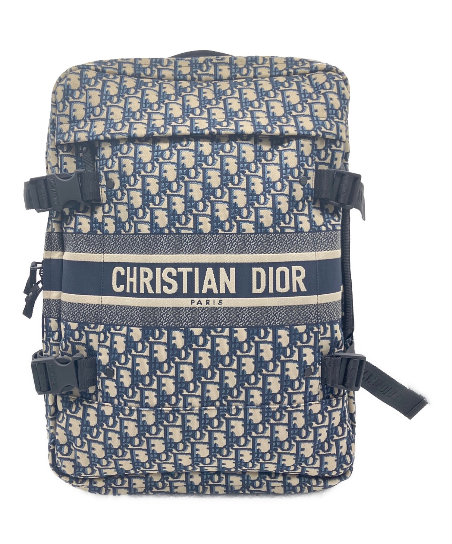 Christian Dior (クリスチャン ディオール) オブリーク柄 スーツケース インディゴ