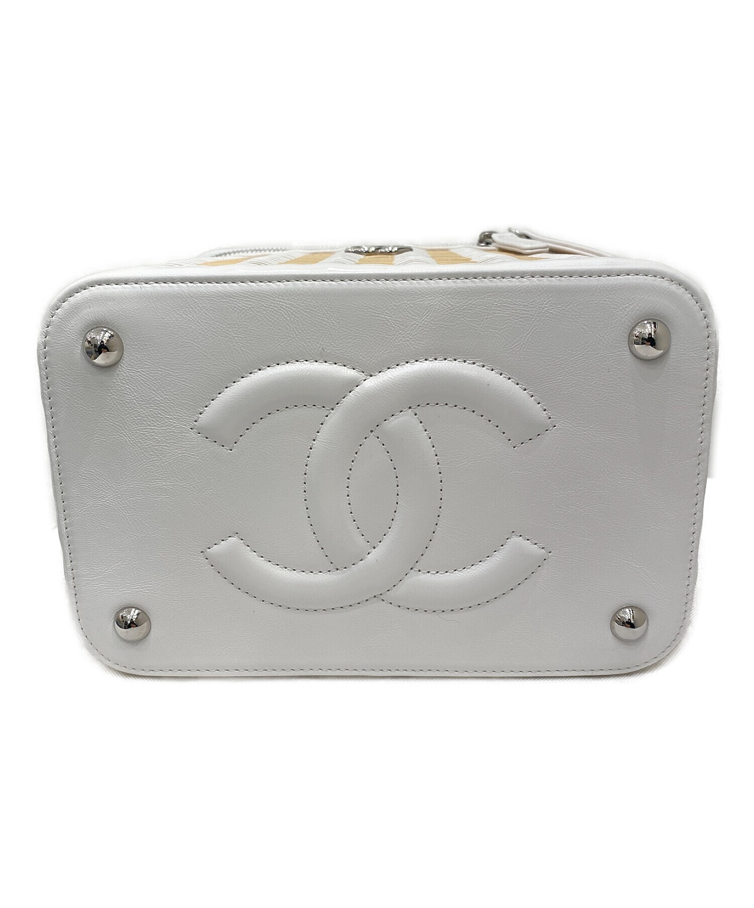 CHANEL (シャネル) カゴショルダーバッグ アイボリー×ホワイト サイズ:-