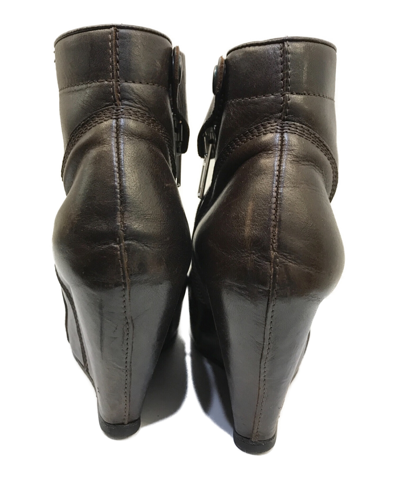 中古・古着通販】RICK OWENS (リックオウエンス) ウェッジソールブーツ