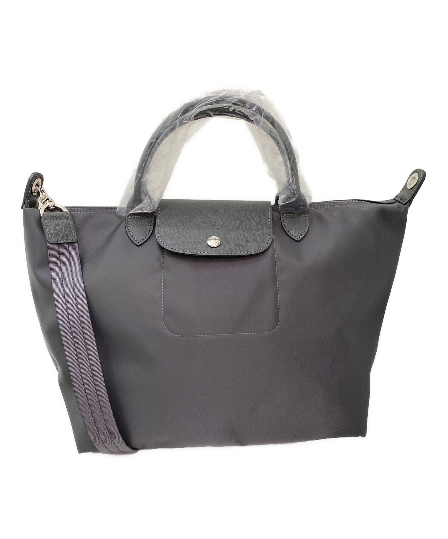 LONGCHAMP (ロンシャン) ル プリアージュ ネオ ショルダーバッグ グレー 未使用品