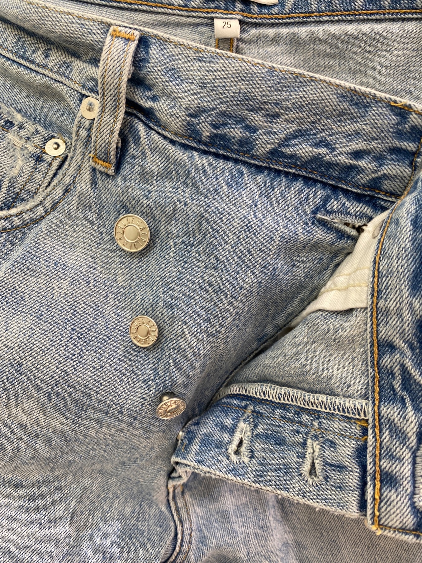 中古・古着通販】AGOLDE (エーゴールドイー) CRISS CROSS DENIM ブルー