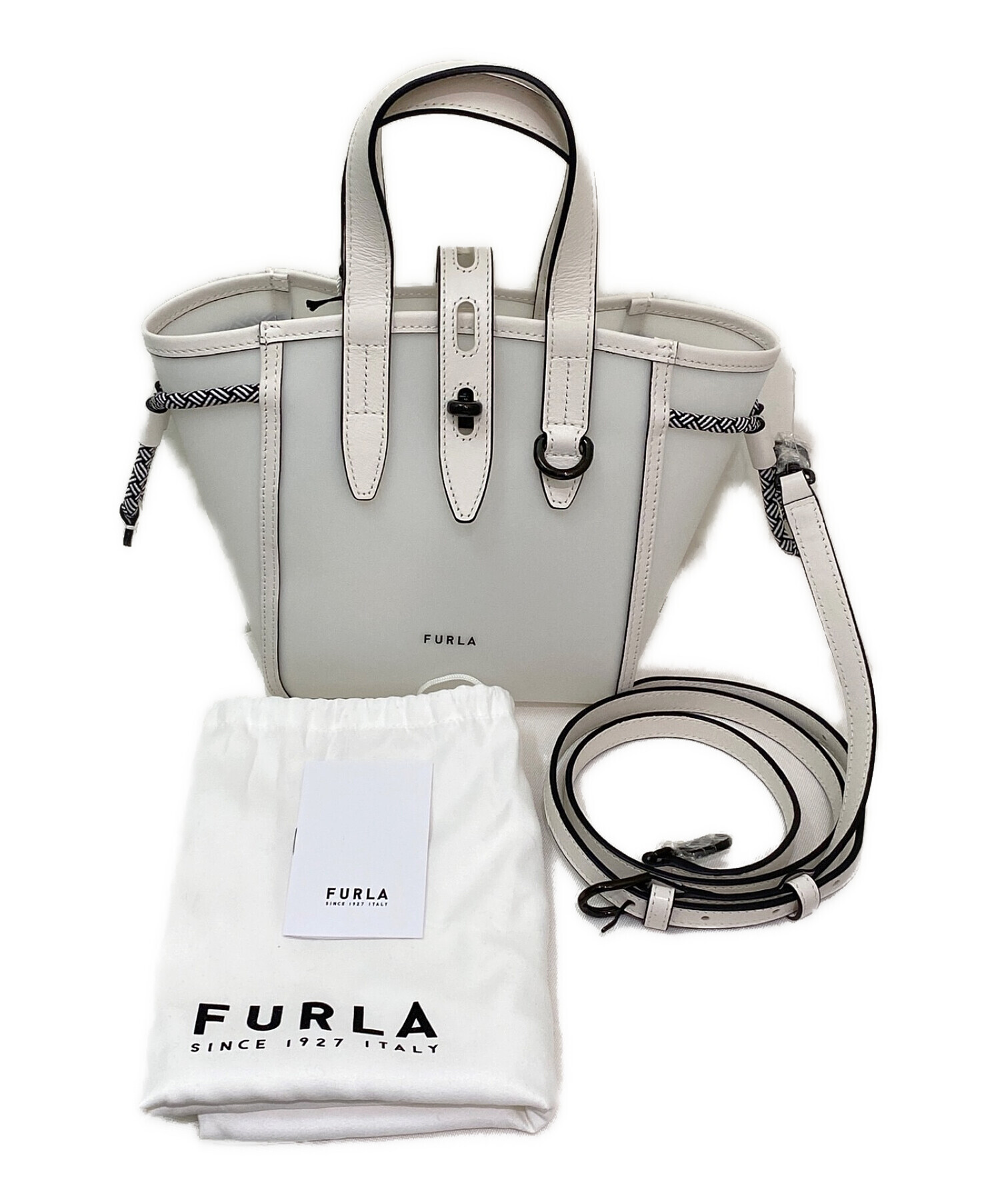 FURLA (フルラ) NET MINI TOTE ホワイト サイズ:- 未使用品