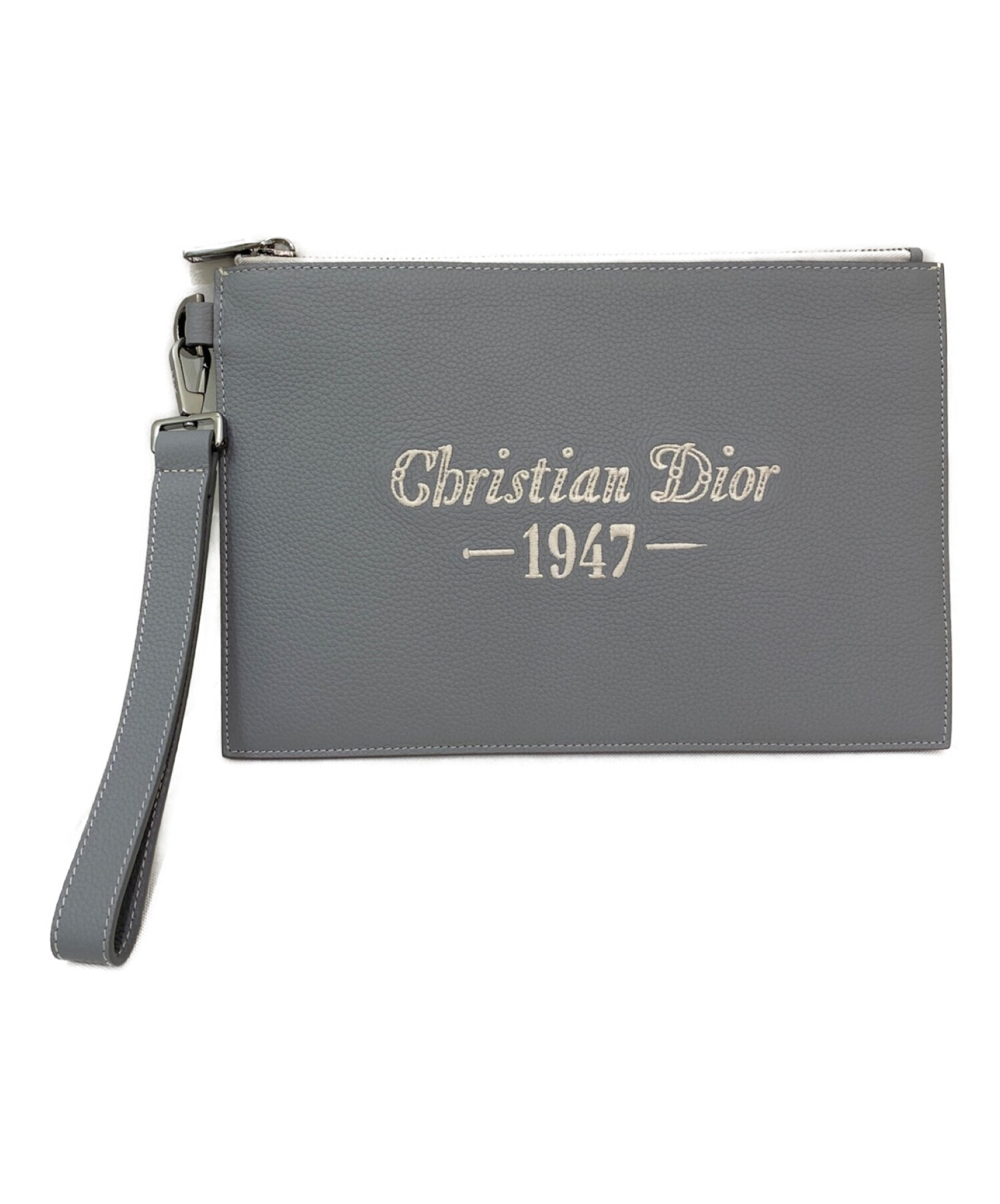 Christian Dior (クリスチャン ディオール) A5クラッチバッグ ライトグレー
