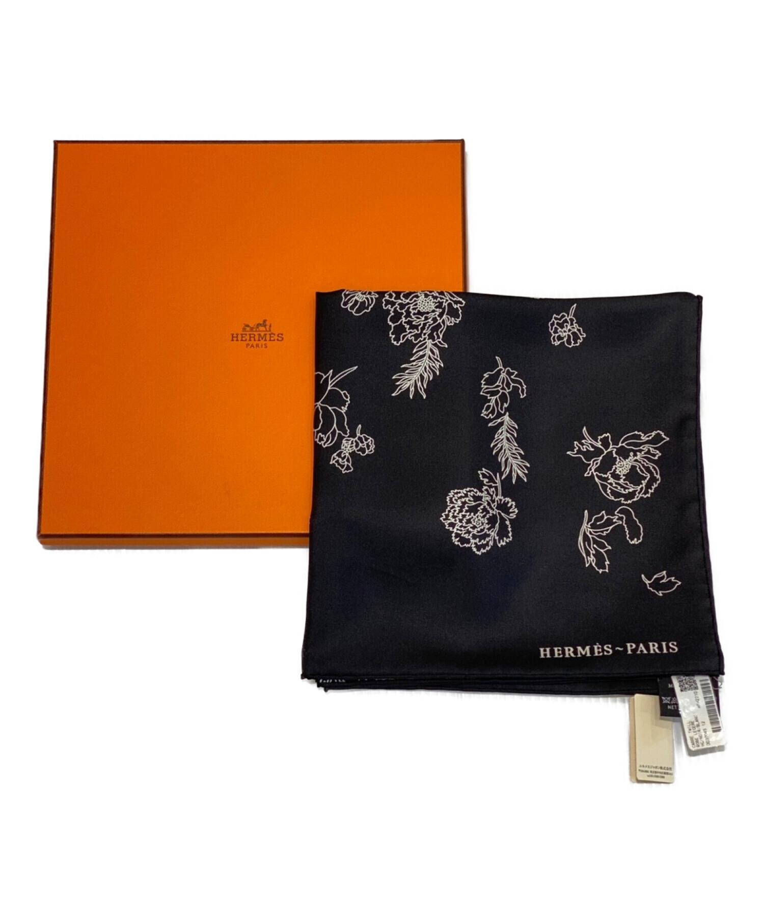 中古・古着通販】HERMES (エルメス) カレ90 ブラック サイズ:90 未使用