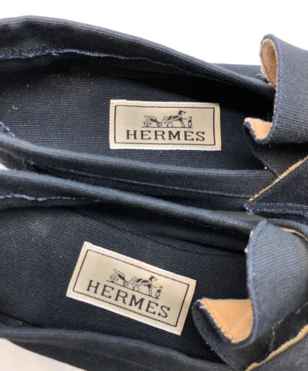 中古・古着通販】HERMES (エルメス) エスパドリーユ ネイビー サイズ ...