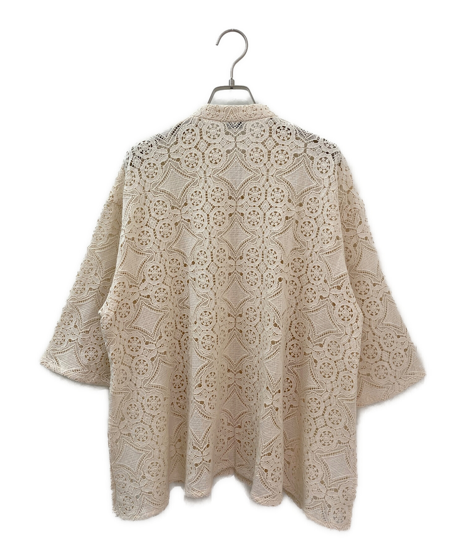 CLANE (クラネ) CHEMICAL LACE OVER CHINA SHIRT アイボリー サイズ:Free