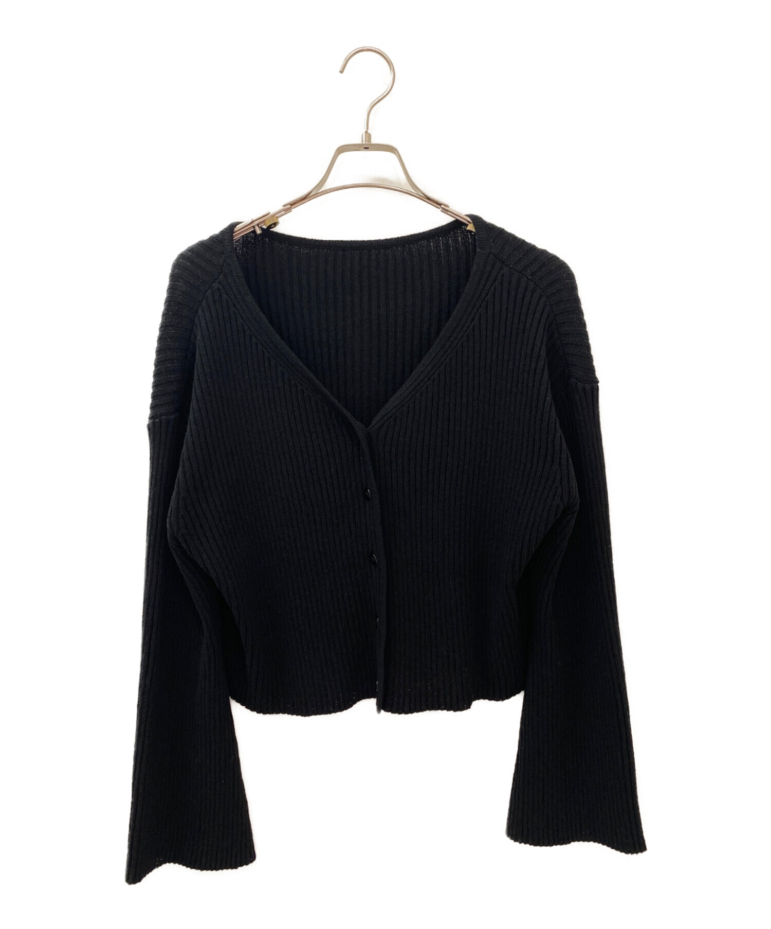 L'appartement (アパルトモン) Boucle 2way Short Cardigan ブラック サイズ:Free