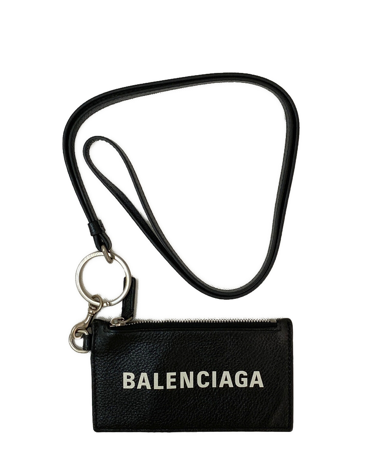 BALENCIAGA (バレンシアガ) ストラップ付カードケース ブラック