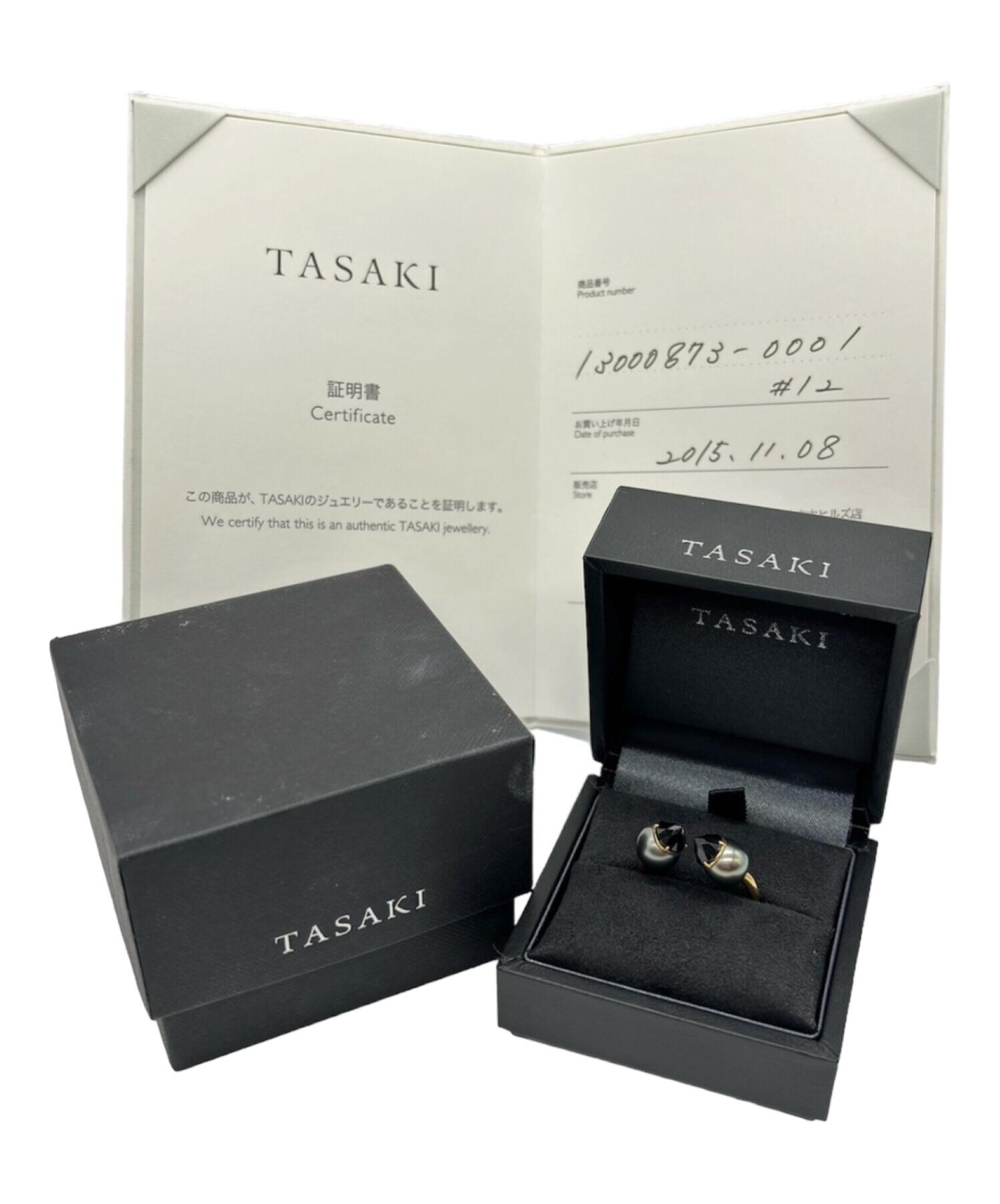 TASAKI (タサキ) リファインド リベリオン シグネチャー ブラックスピネル リング サイズ:7号