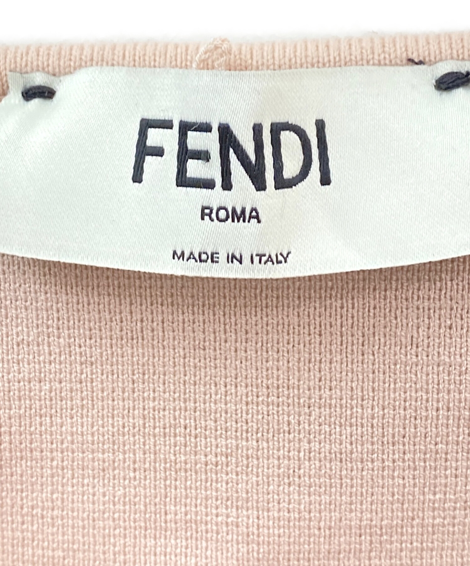FENDI (フェンディ) カリグラフィーニットスカート ピンク サイズ:42