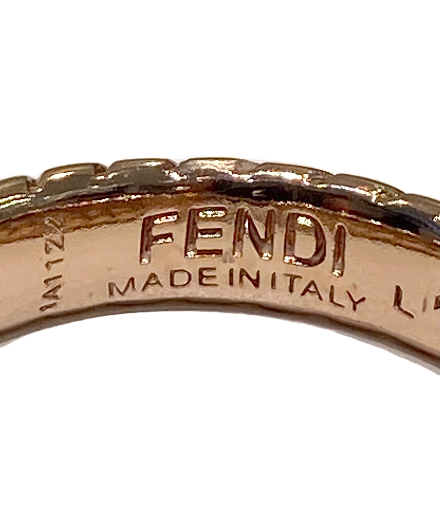 中古・古着通販】FENDI (フェンディ) BAGUETTE FFロゴリング ピンクゴールド サイズ:L｜ブランド・古着通販  トレファク公式【TREFAC FASHION】スマホサイト