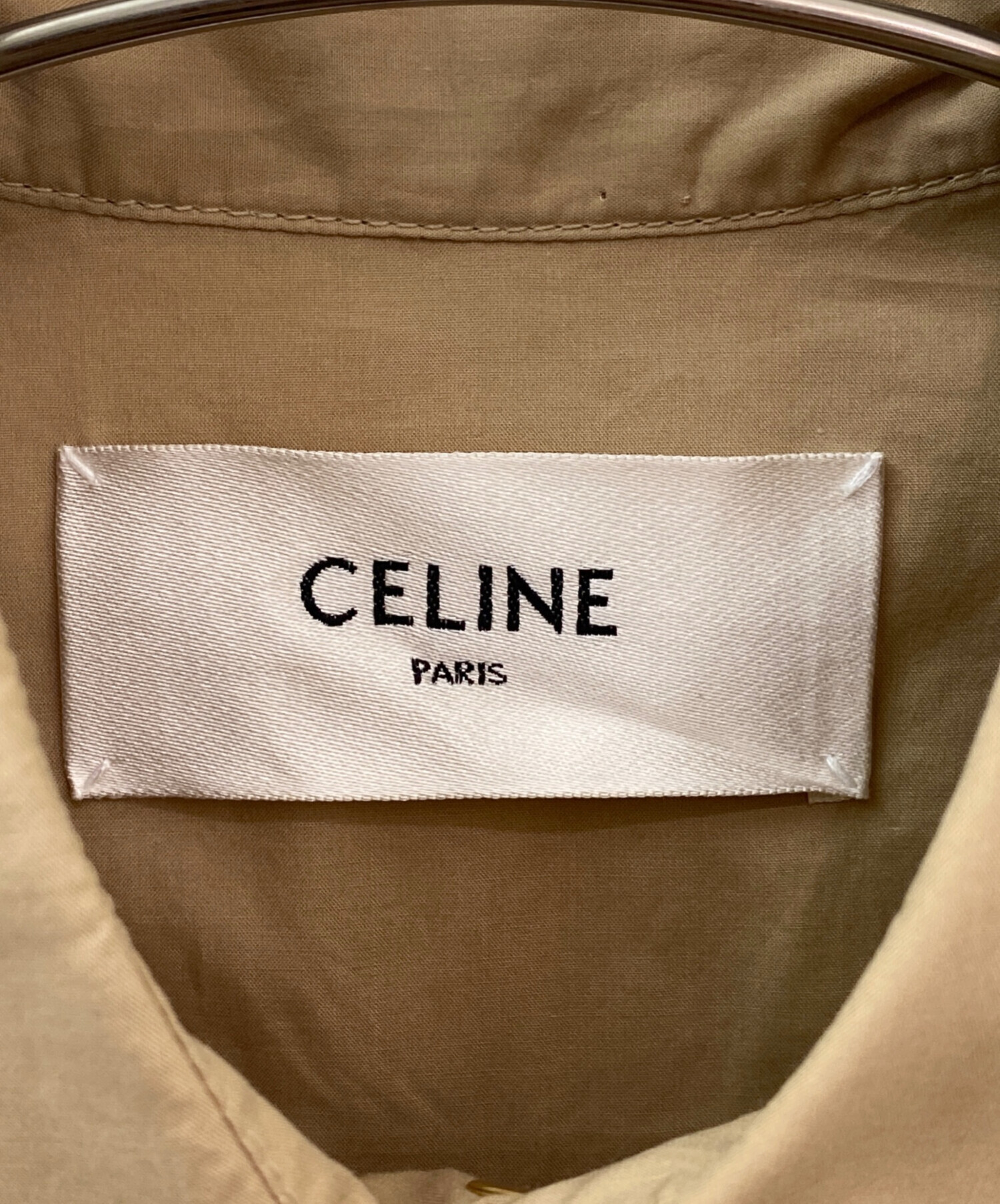 中古・古着通販】CELINE (セリーヌ) シャツワンピース ベージュ サイズ:38｜ブランド・古着通販 トレファク公式【TREFAC  FASHION】スマホサイト