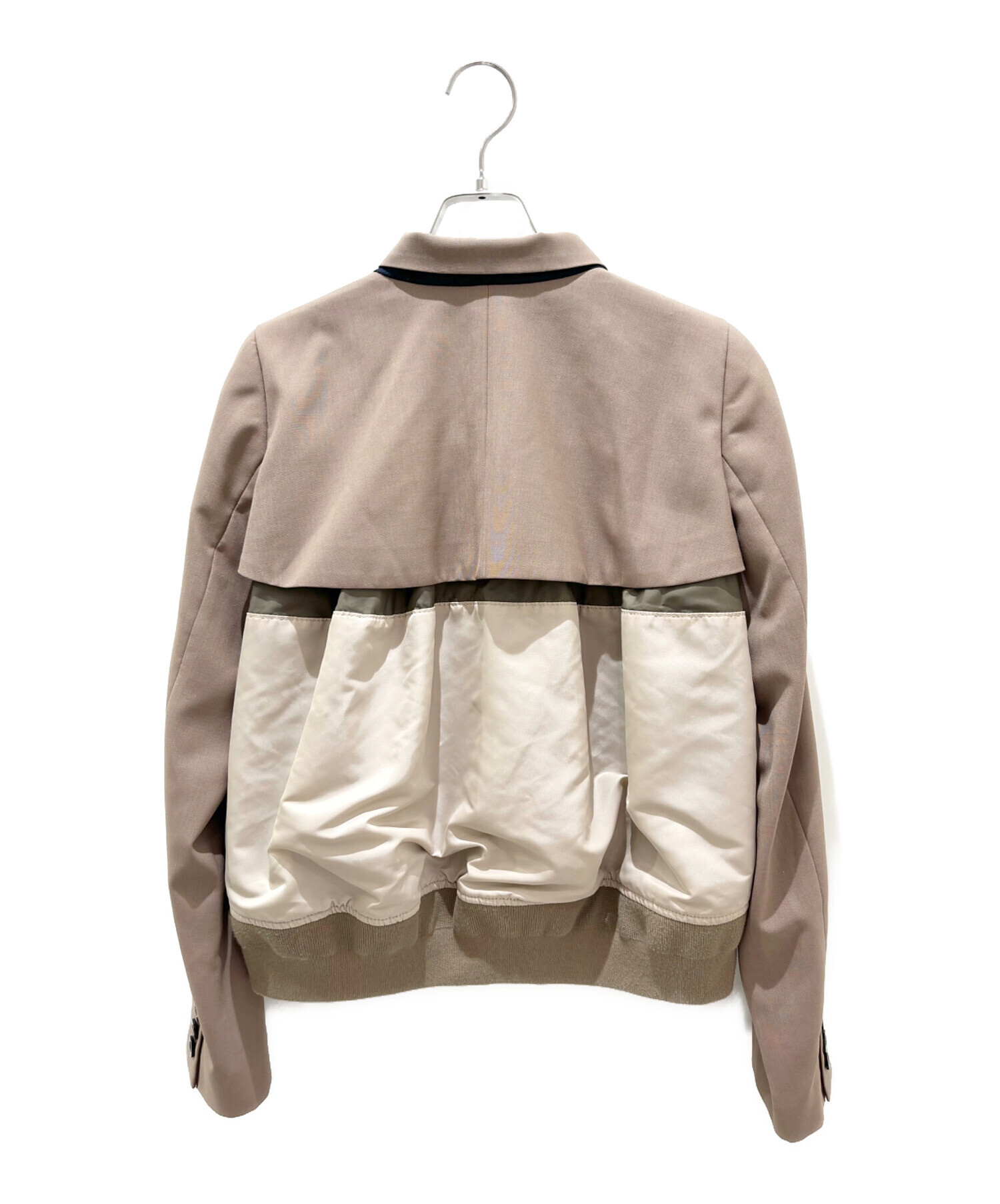 sacai (サカイ) Nylon Twill Mix Jacket ベージュ サイズ:3