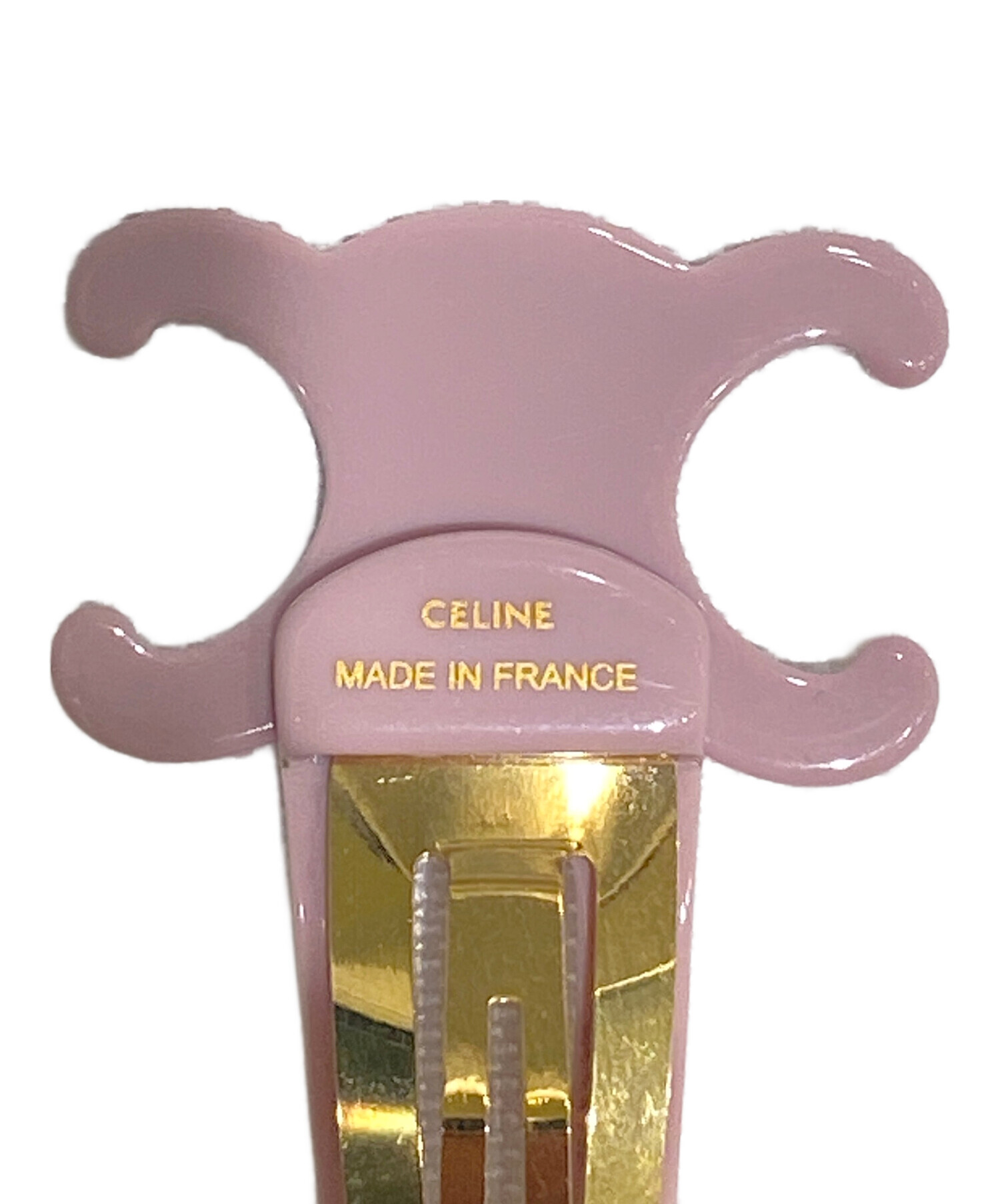 中古・古着通販】CELINE (セリーヌ) トリオンフ ラージ スナップ ヘアクリップ ピンク サイズ:ラージ｜ブランド・古着通販  トレファク公式【TREFAC FASHION】スマホサイト