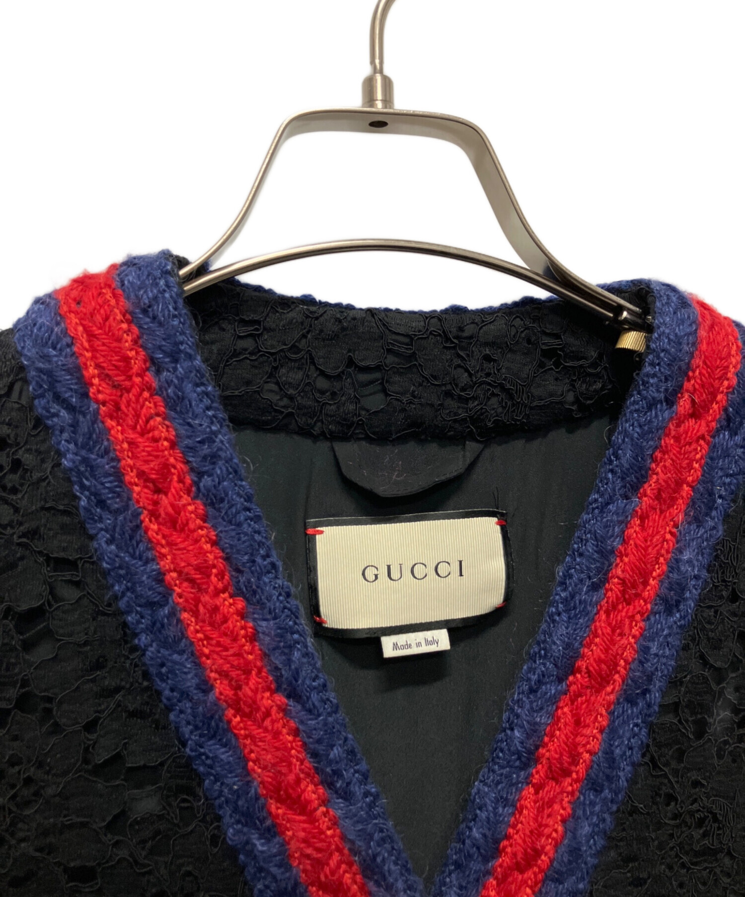 中古・古着通販】GUCCI (グッチ) シェリーラインレースジャケット ブラック サイズ:38｜ブランド・古着通販 トレファク公式【TREFAC  FASHION】スマホサイト