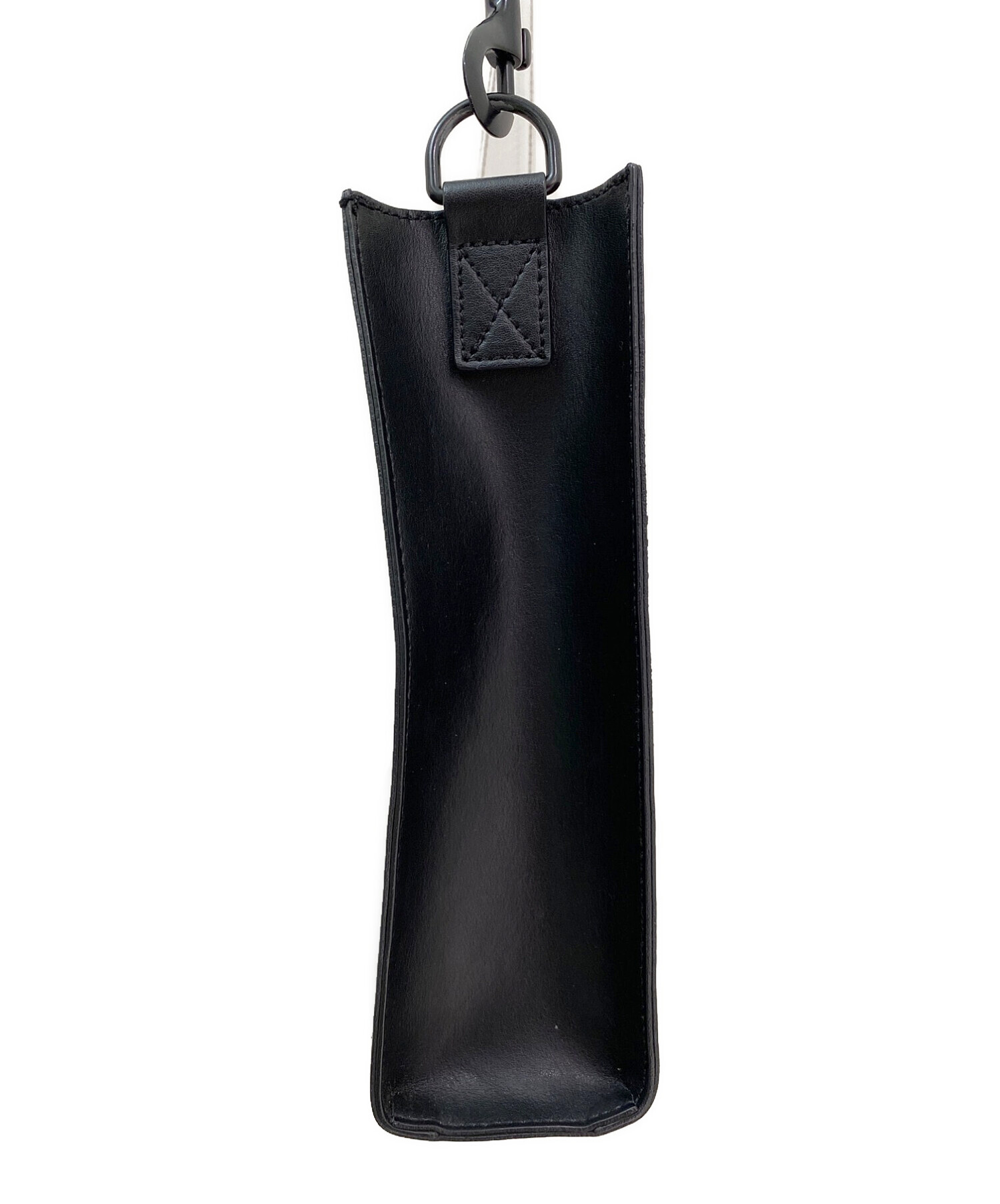MM6 Maison Margiela (エムエムシックス メゾンマルジェラ) PVC+LEATHER HALF&HALF SHOULDER BAG  ブラック×クリア