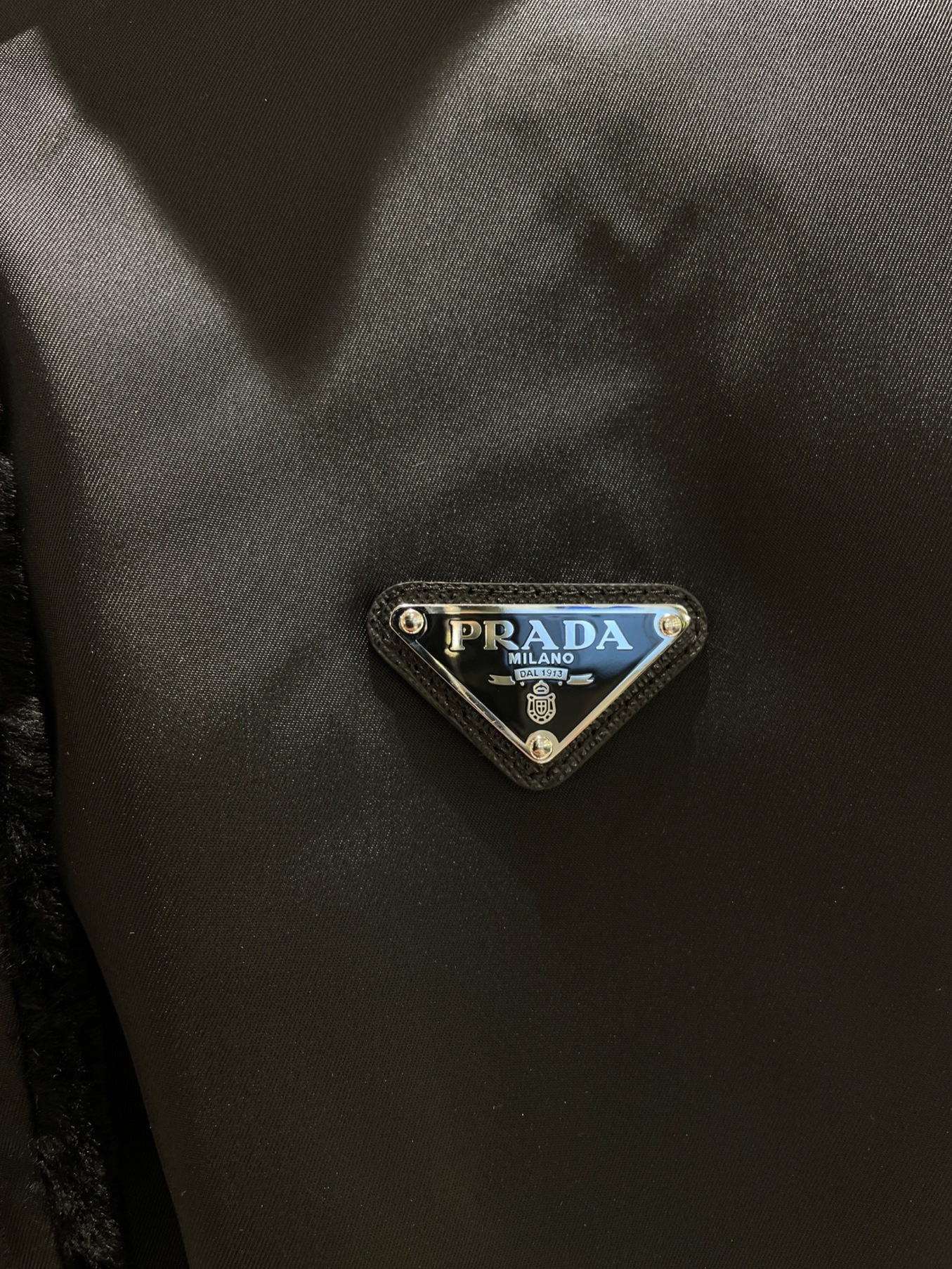 PRADA (プラダ) ファーナイロンコーチジャケット ブラック サイズ:38