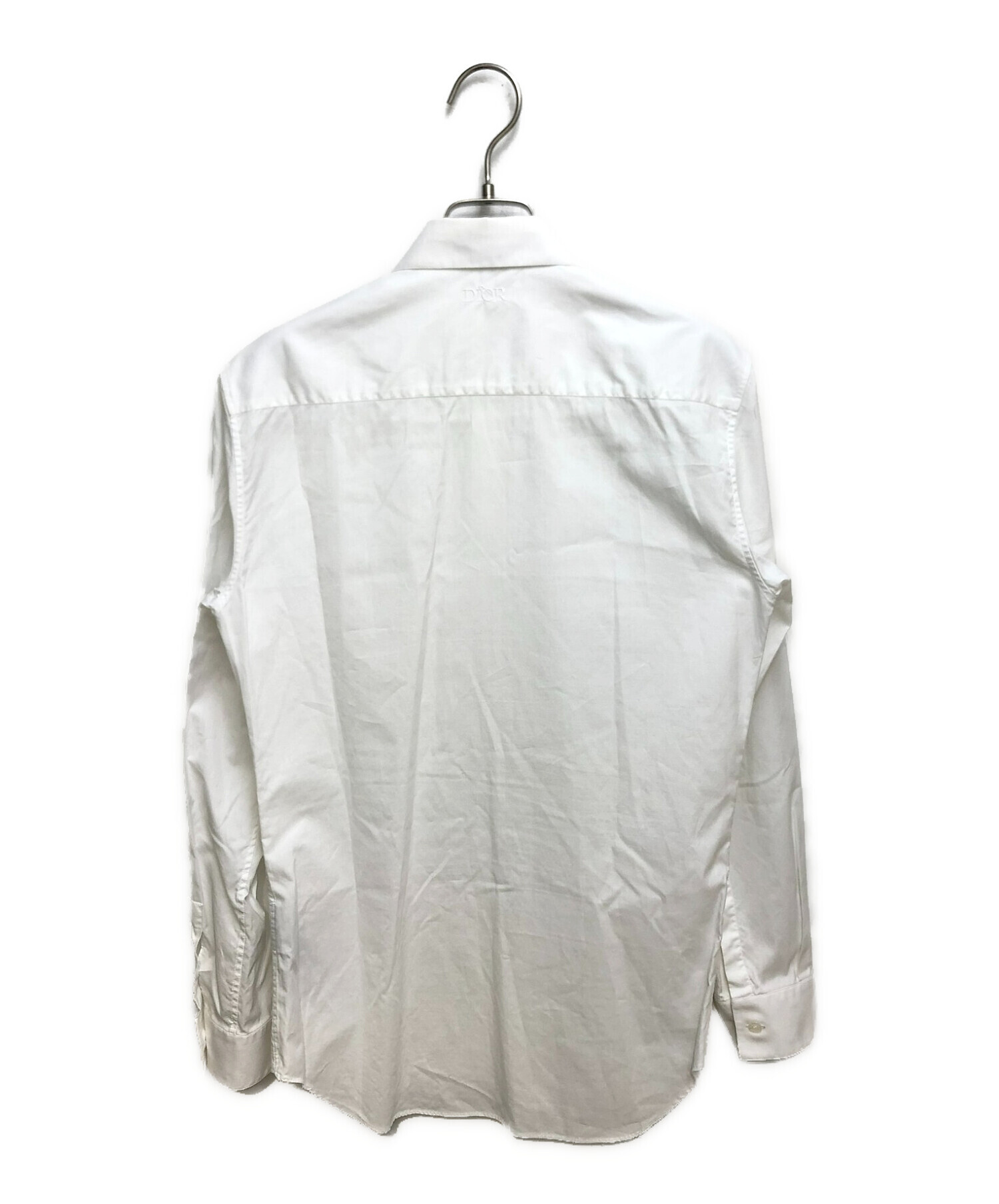 ディオールオム　ロゴ刺繍　ドレス　シャツ　長袖　ホワイト