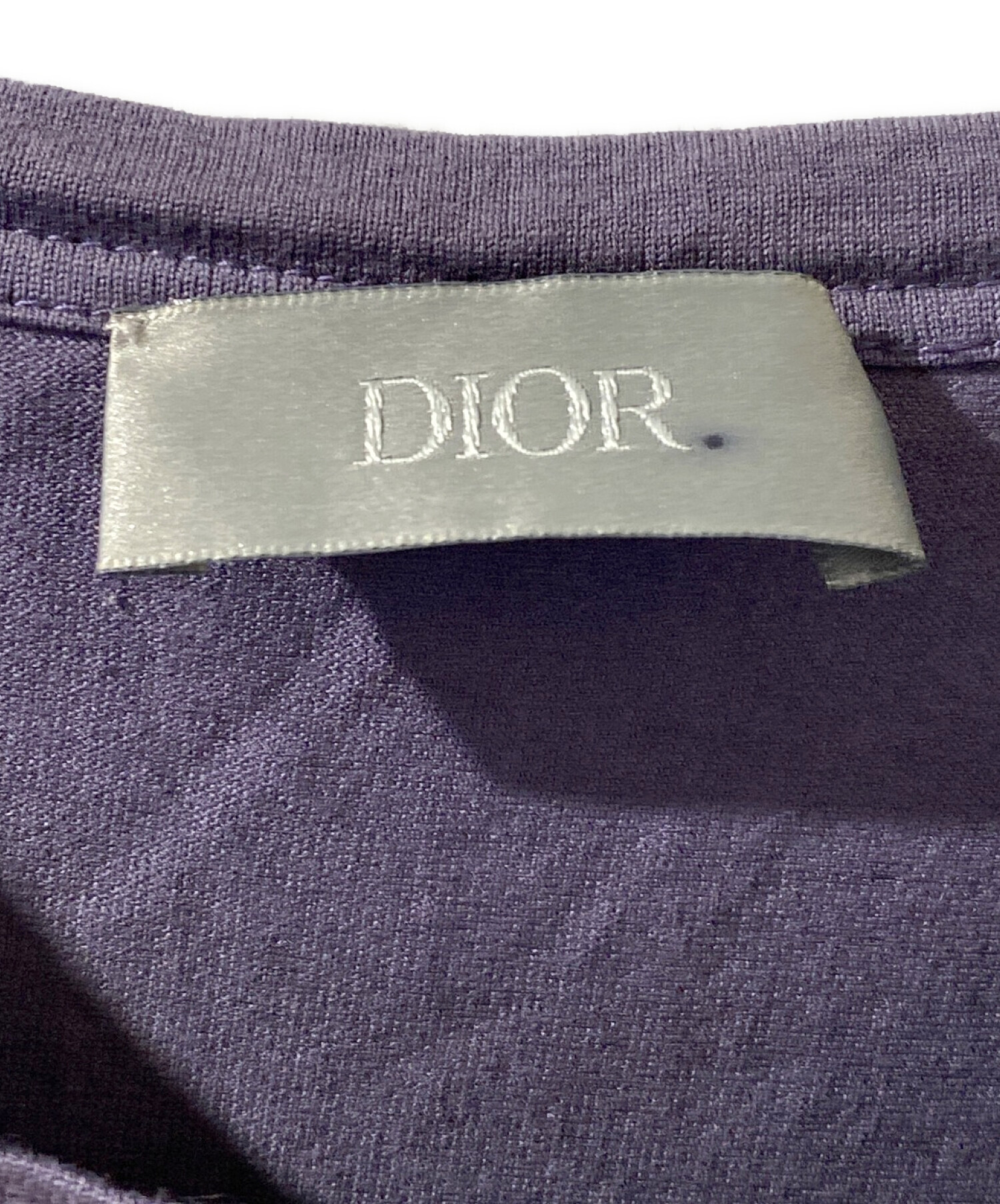 Christian Dior (クリスチャン ディオール) CDロゴコットンTシャツ パープル サイズ:XL