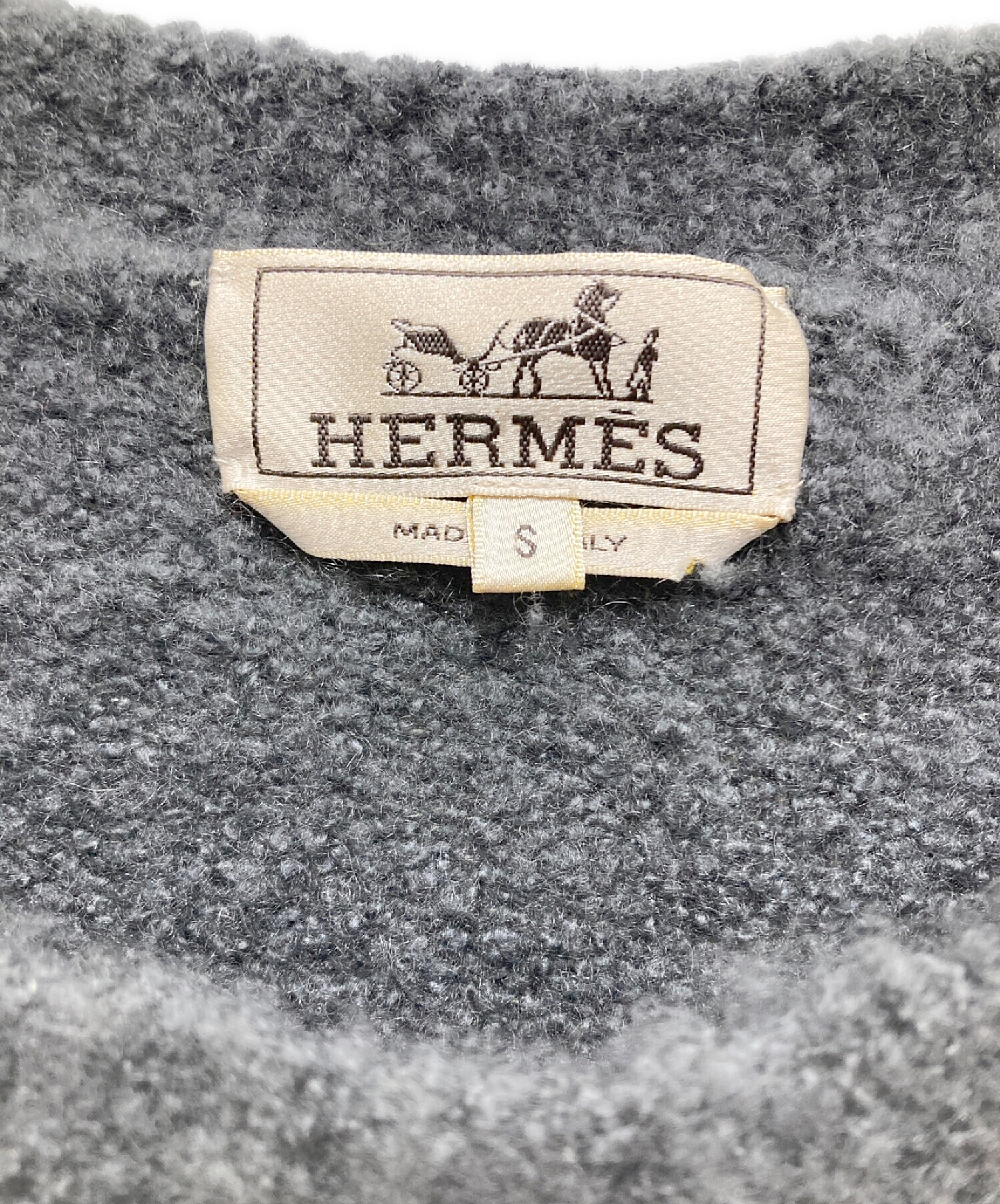 中古・古着通販】HERMES (エルメス) プルオーバーニット グレー サイズ