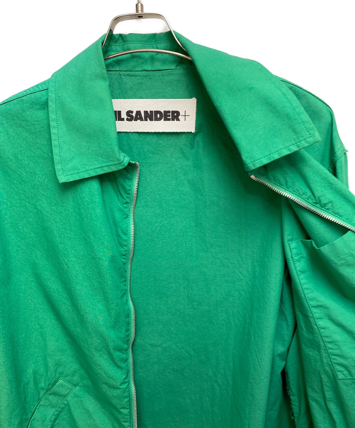 JIL SANDER+ (ジルサンダープラス) リングジップジャケット グリーン サイズ:48