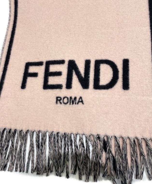 中古・古着通販】FENDI (フェンディ) カシミヤロゴマフラー ピンク