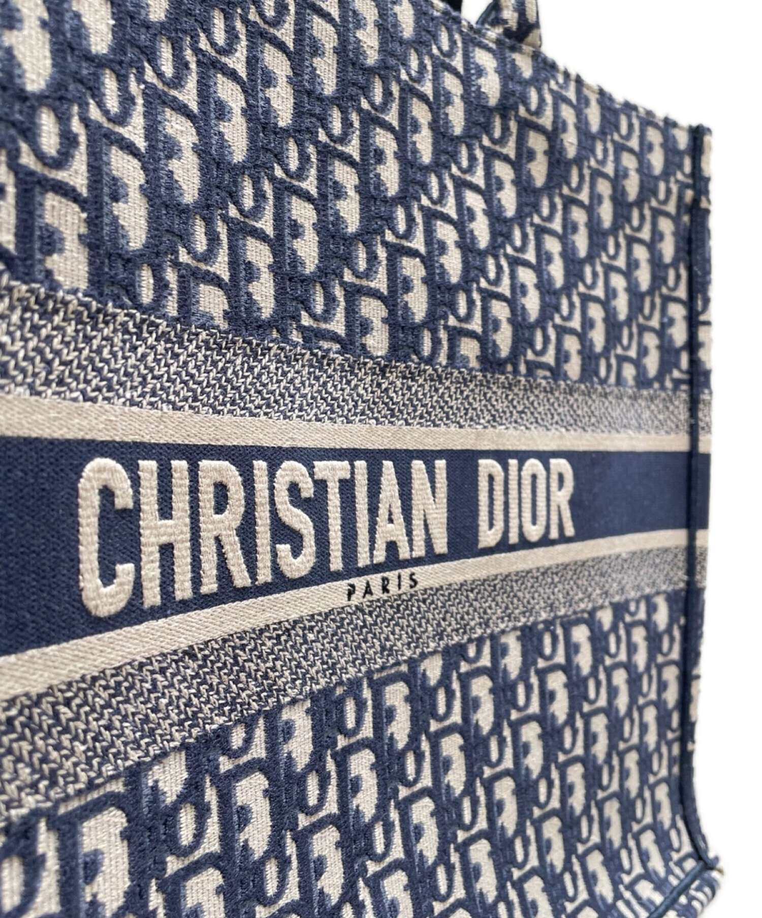 Christian Dior ブックトート ネイビー  ラージサイズ