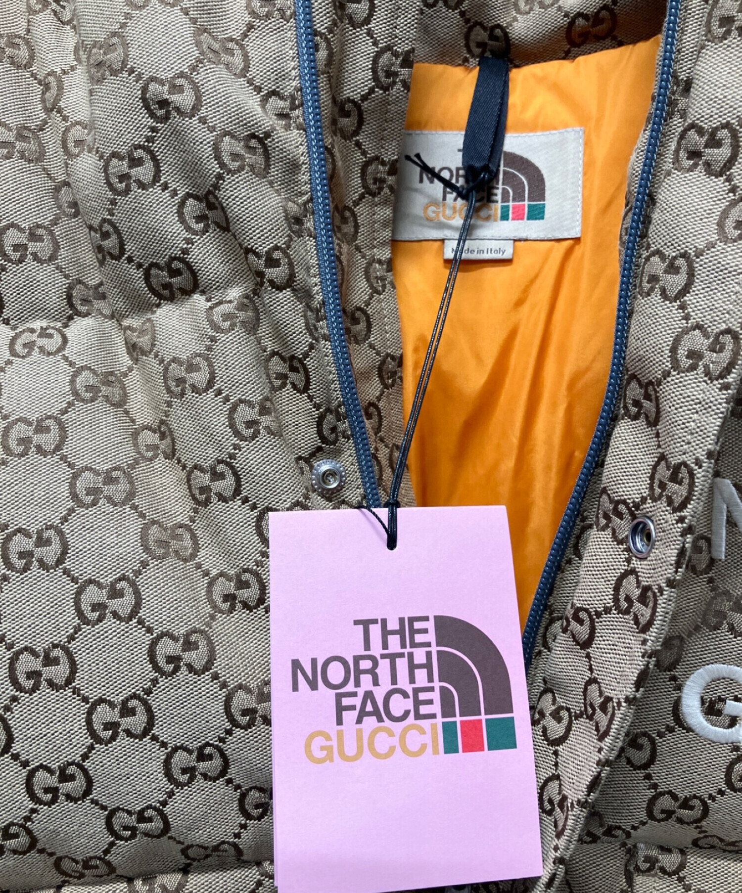 GUCCI (グッチ) THENORTHFACE (ザ ノース フェイス) GG Canvas Bomber Jacket ベージュ サイズ:S  未使用品