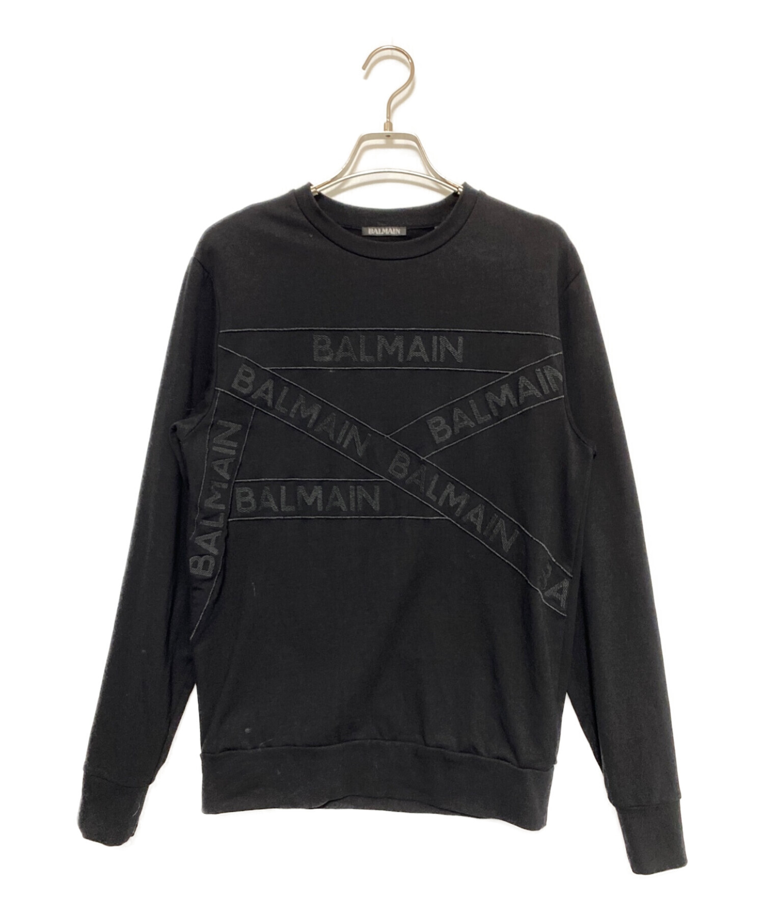 中古・古着通販】BALMAIN (バルマン) ロゴ刺繍ロングスリーブ