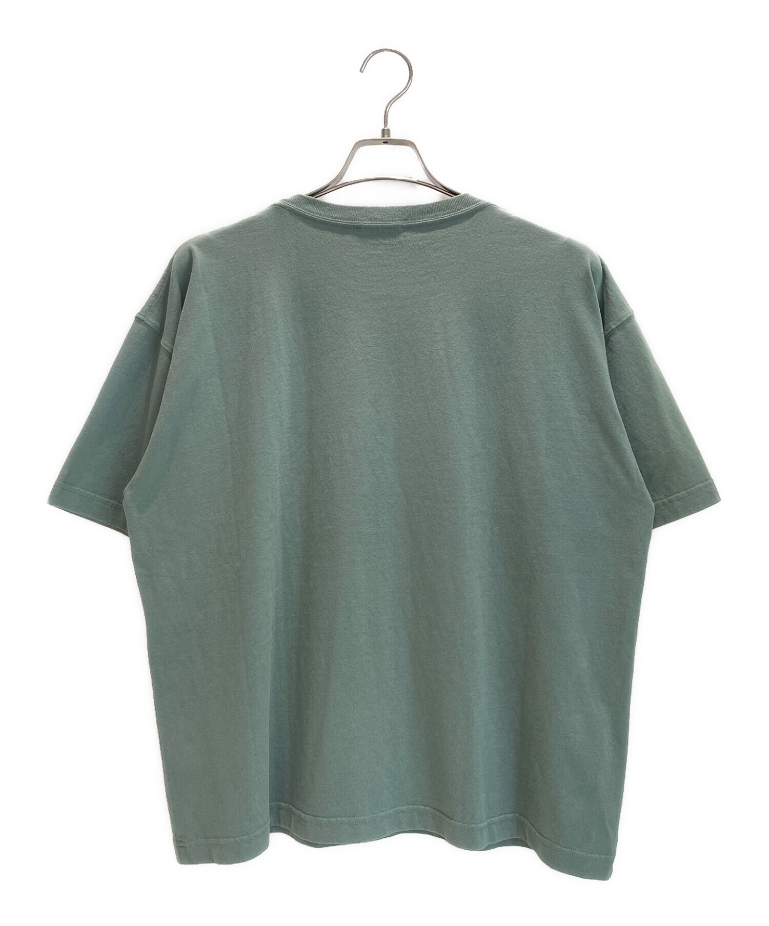 BALENCIAGA (バレンシアガ) ロゴペイントTシャツ グリーン サイズ:L