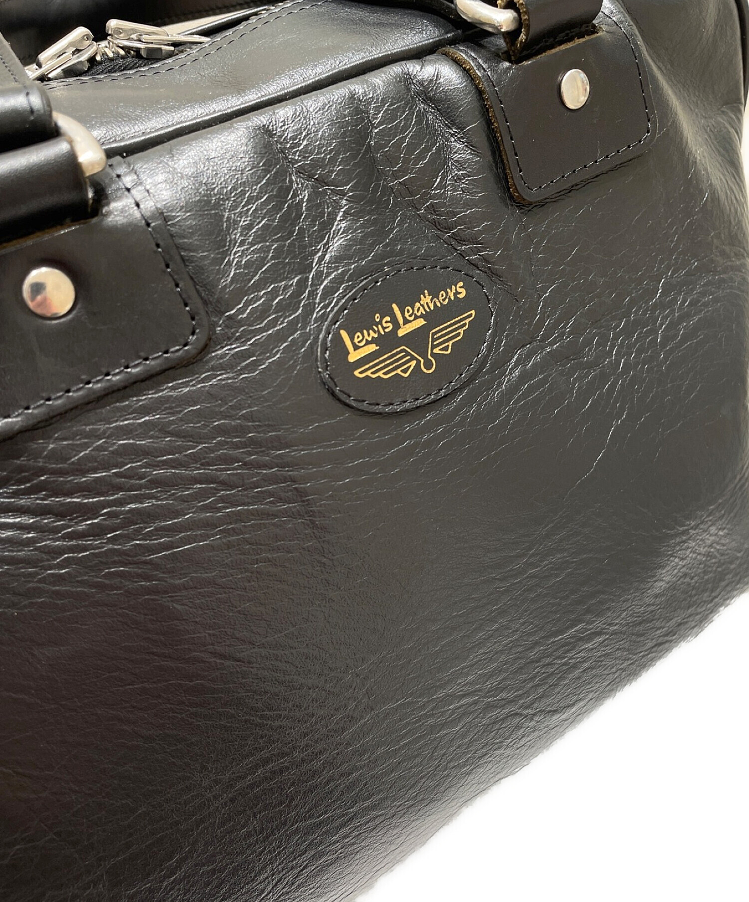 Lewis Leathers (ルイスレザース) LEATHER BOSTON BAG ブラック サイズ:-