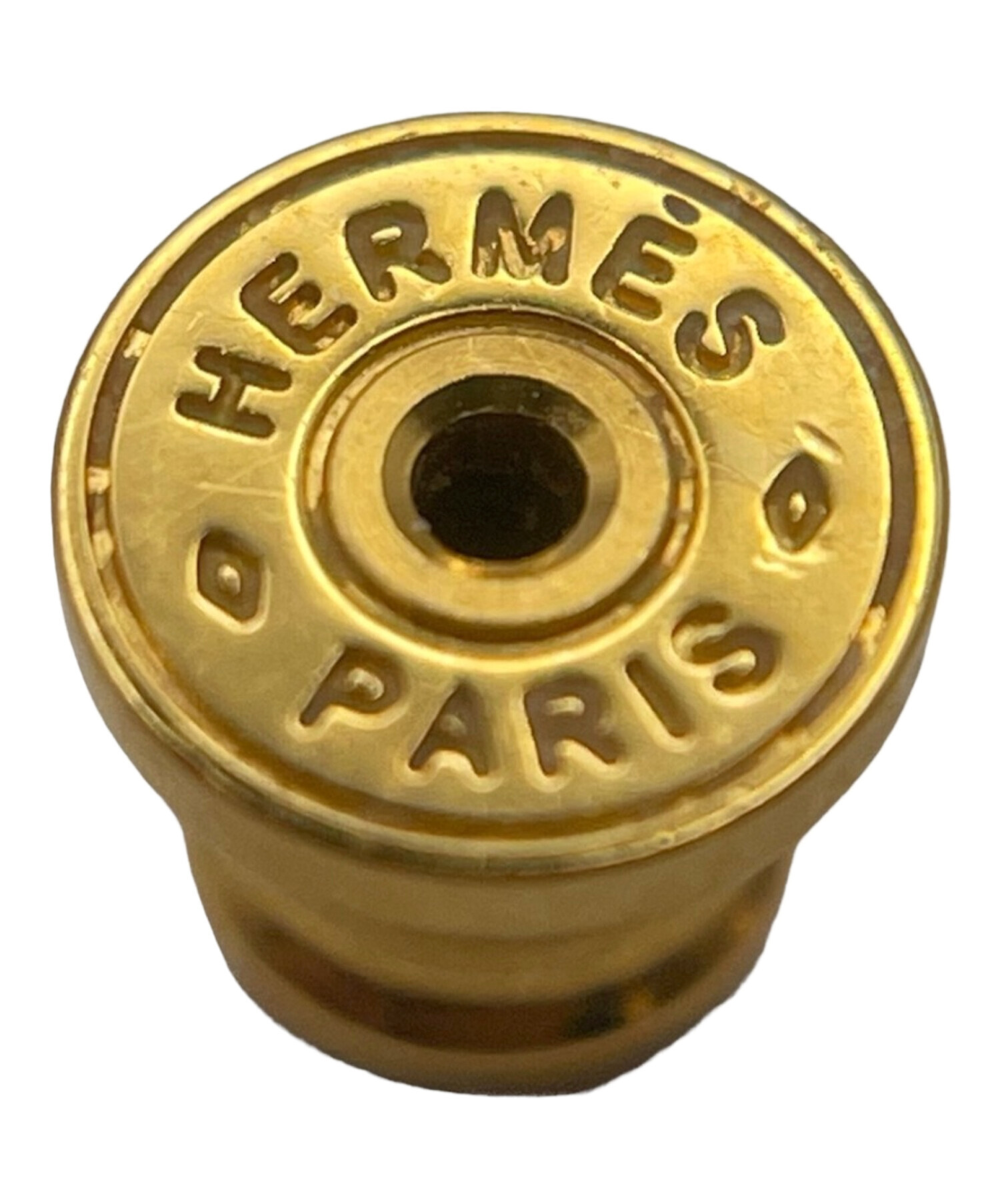 HERMES (エルメス) シャルニエール ピアスPM エトゥープ×ゴールド サイズ:PM 未使用品