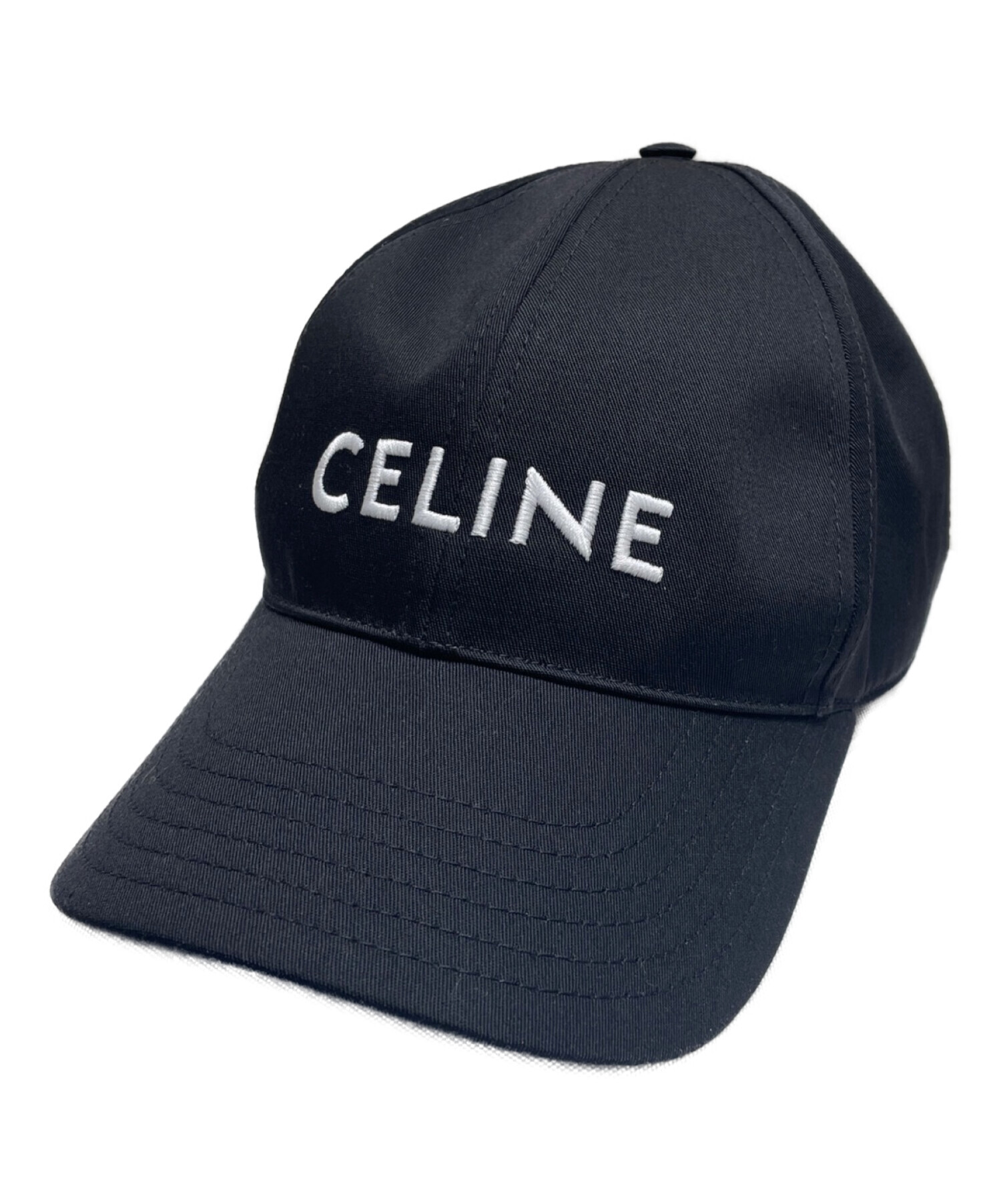 CELINE (セリーヌ) ロゴベースボールキャップ ブラック サイズ:L